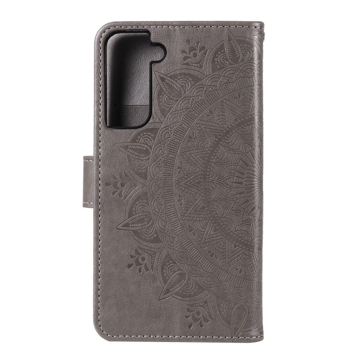 CoverKingz Handyhülle Hülle für Samsung Galaxy S21 Handyhülle Flip Case Cover Schutzhülle 15,2 cm (6 Zoll), Klapphülle Schutzhülle mit Kartenfach Schutztasche Motiv Mandala