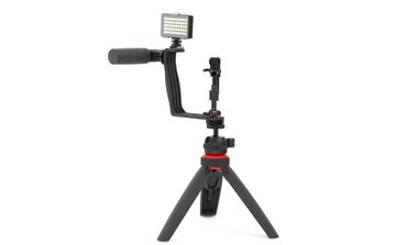 DigiPower 5-teiliges Vlogging Set mit Licht, Mikrofon Smartphone-Halterung, (5-tlg., inkl. Richtmikrofon)