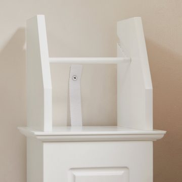 SoBuy Toilettenpapierhalter BZR53, Freistehend Toilettenschrank Badregal Badschrank Seitenschrank
