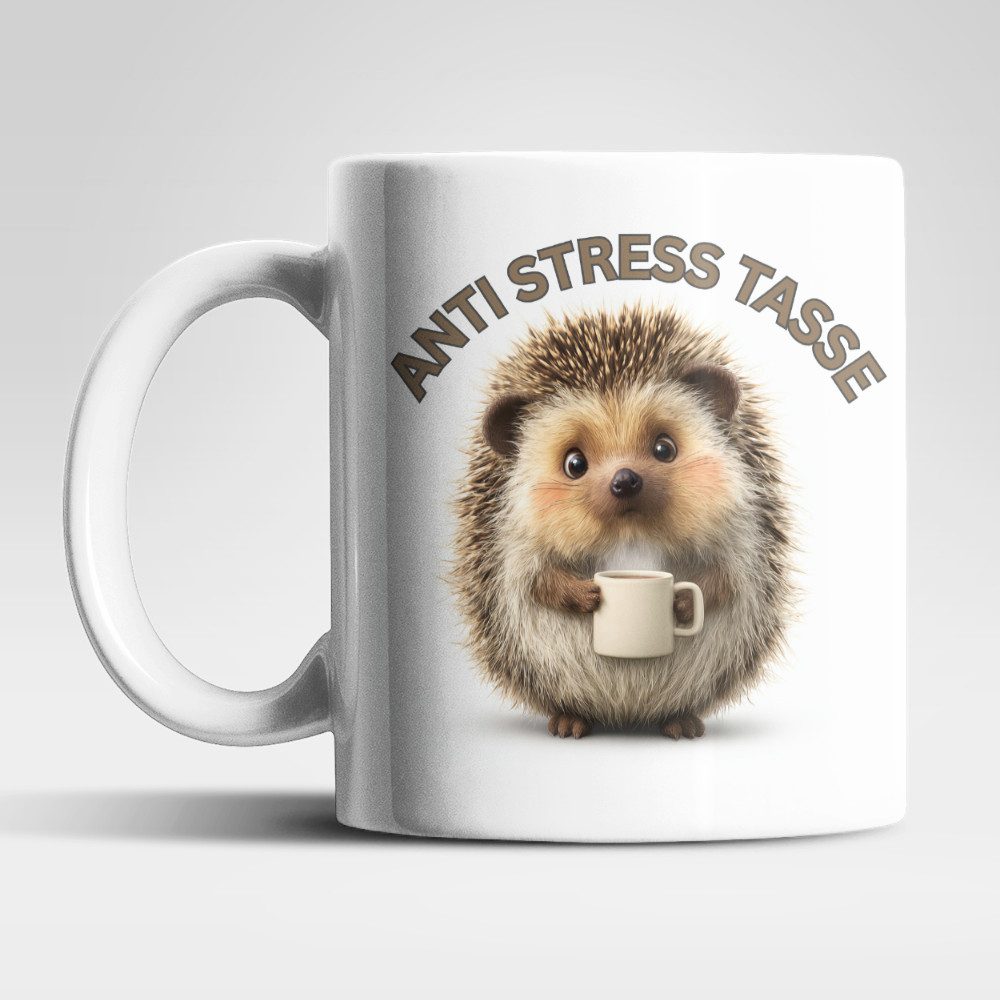 WS-Trend Tasse Anti Stress Igel Hedgehog Kaffeetasse Teetasse Tasse Geschenkidee, Keramik