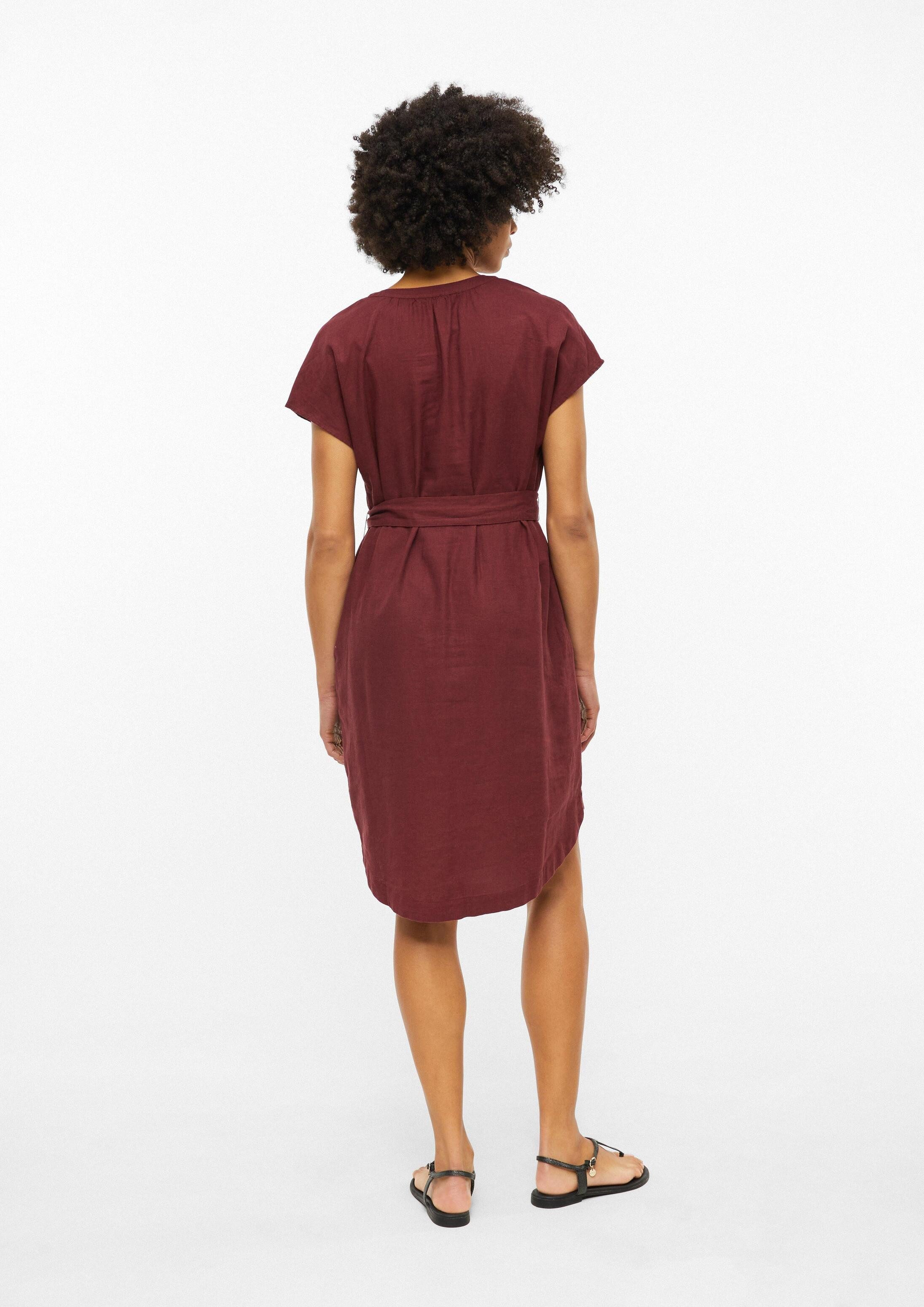 s.Oliver Minikleid Kleid Leinenmix-Kleid mit Eingrifftaschen