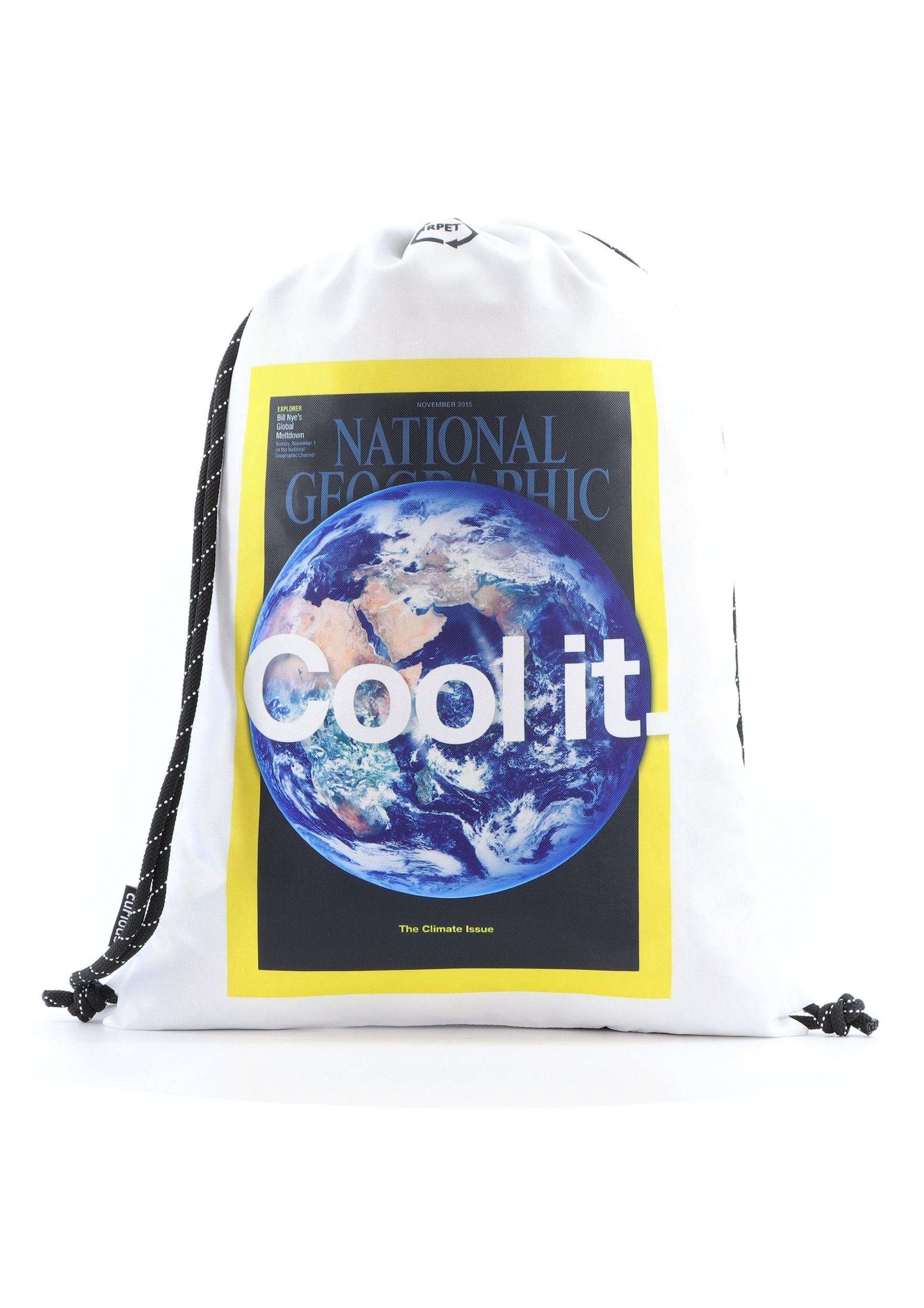 NATIONAL GEOGRAPHIC weiß Polyester Earth, aus Kulturbeutel recyceltem