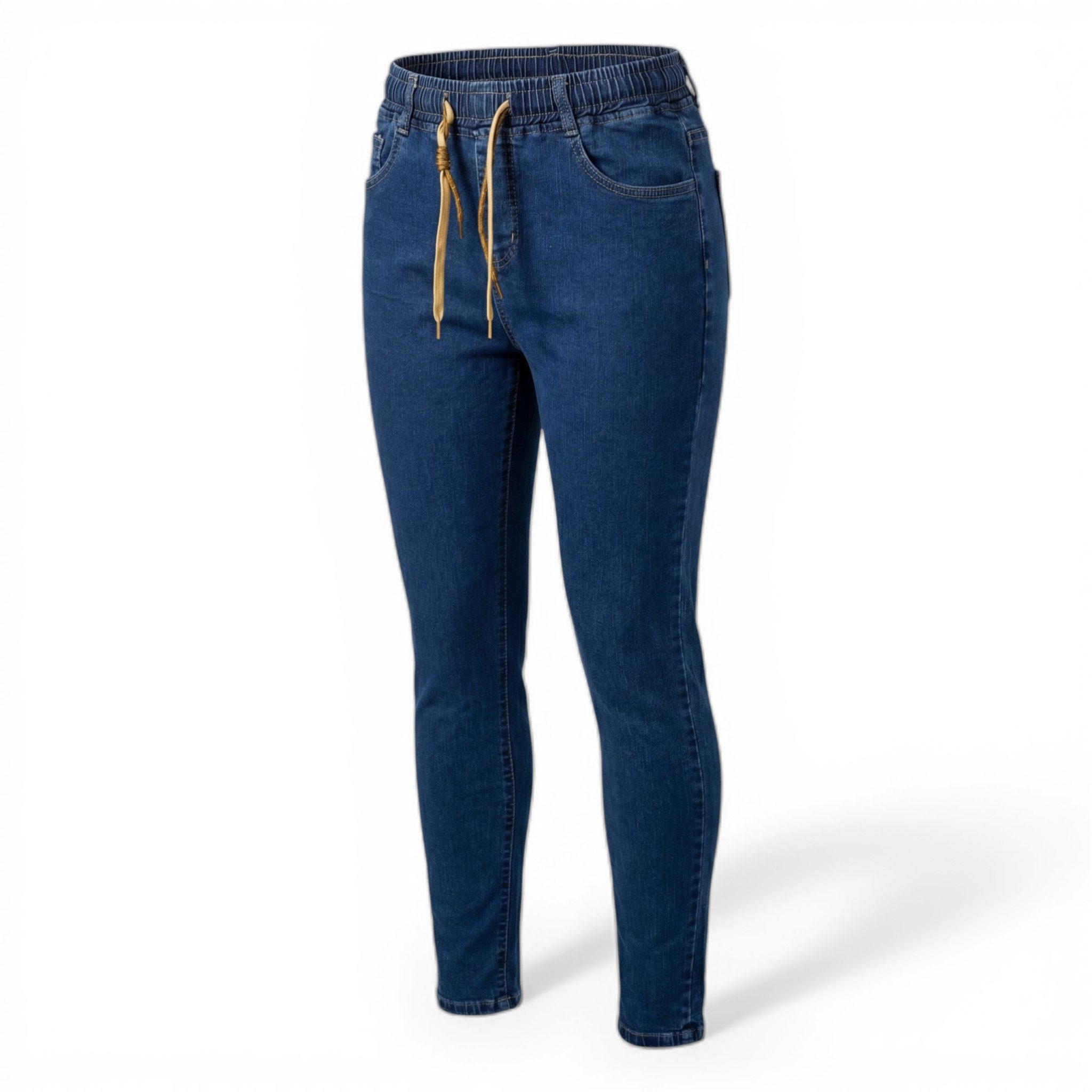 Cherry Berry Stretch-Jeans Damen Jeanshose Slim Fit Bequeme Jeans Gummizug erhältlich in 36 bis 46, Kurzgröße (maximale Körpergröße bis 1,68m) – Bild 2 von 5