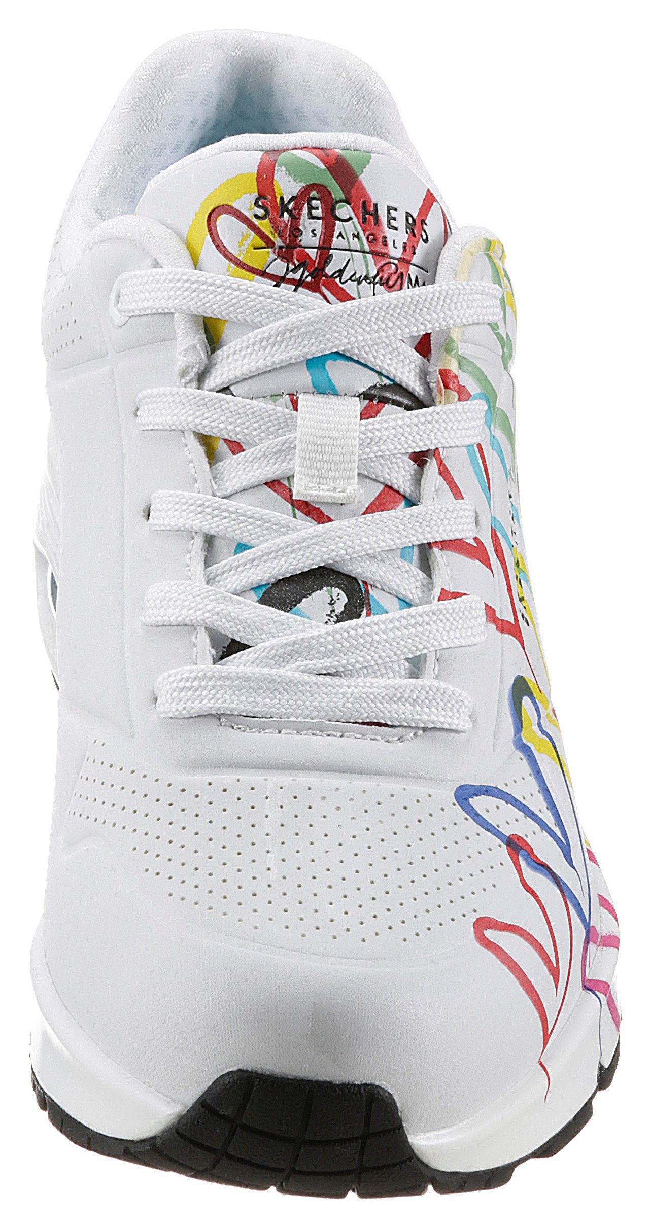 Skechers UNO-SPREAD THE LOVE Wedgesneaker Freizeitschuh, Halbschuh, Schnürschuh mit coolem Graffiti-Print – Bild 5 von 5