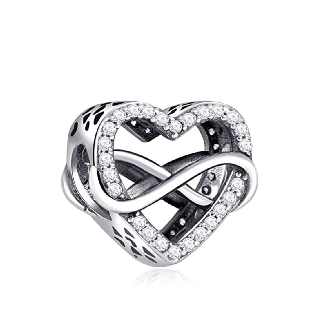 Haiaveng Herzanhänger Hearts Anhänger S925 Sterling Silber Armband Bead,  Für Armband-Halsketten, Erhältlich als festliche Geschenke.