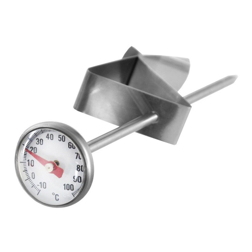 Orion Group Kochthermometer mit Fühler und Clip aus Edelstahl, 1-tlg., mit Klips, -10°C bis 100°C, robust, leicht zu reinigen
