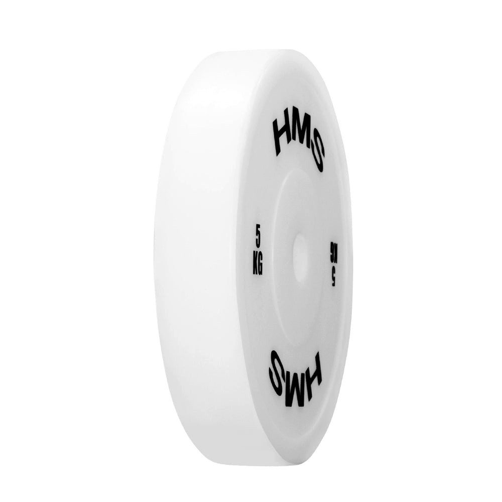 HMS Gewichtsscheibe 2 x 5 kg Olympische Hantelscheiben, (Spar-Set, 2-tlg., Langlebigkeit), feuchtigkeitsresistent und bodenschonend für langlebiges Training