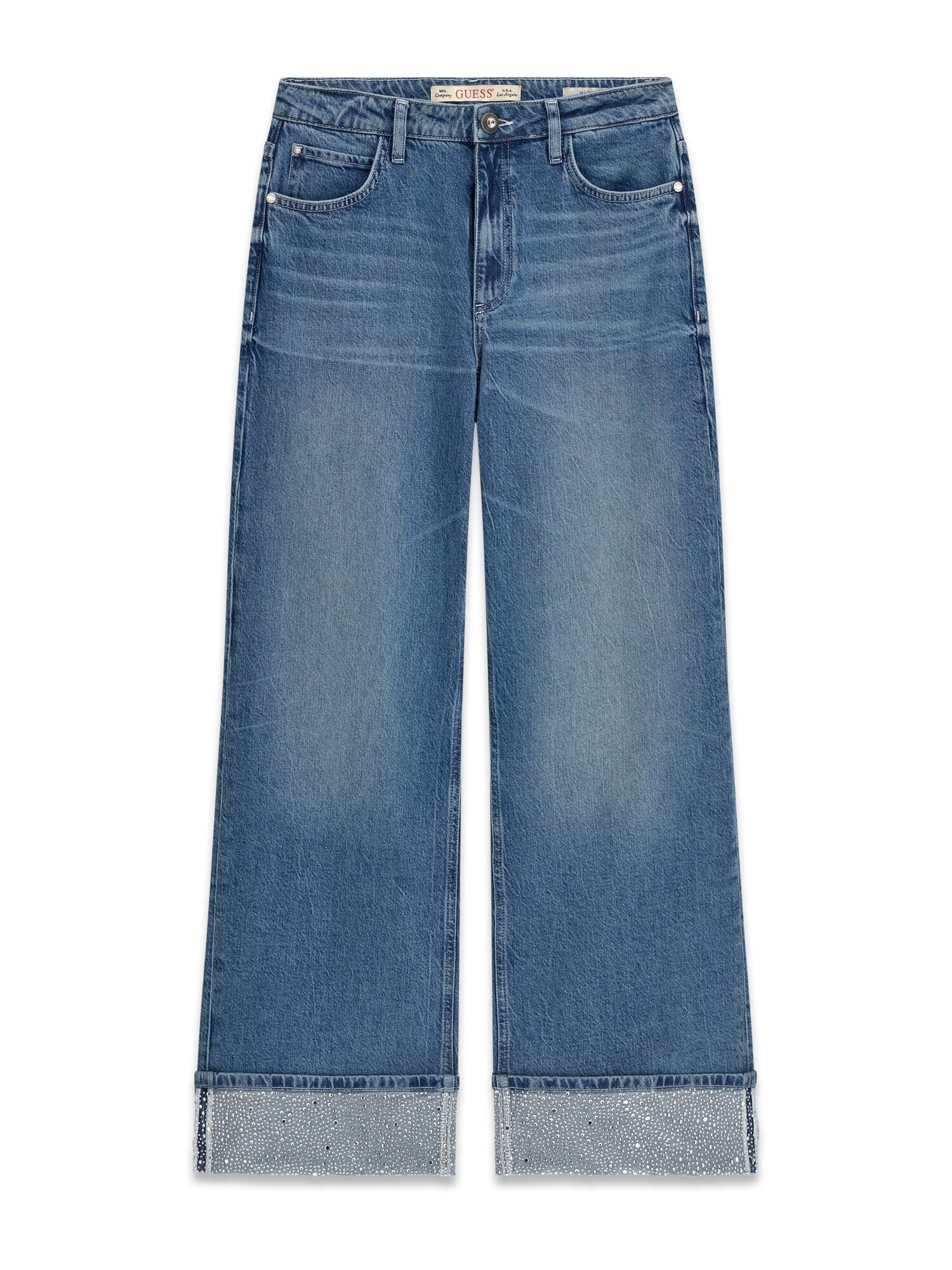 Guess Weite Jeans REY WIDE LEG mit verziertem Umschlagsaum, Palazzo