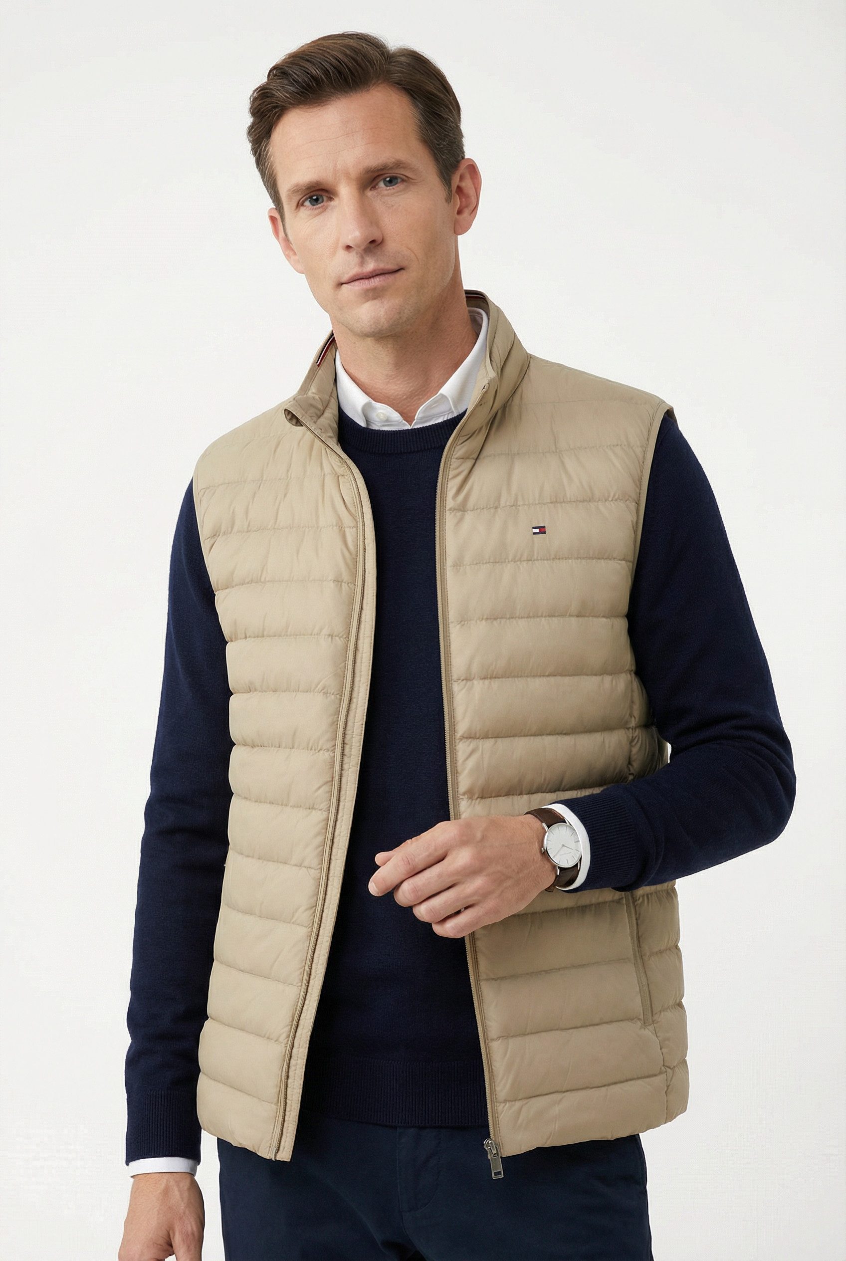 Tommy Hilfiger Steppweste PACKABLE RECYCLED VEST mit Logostickerei