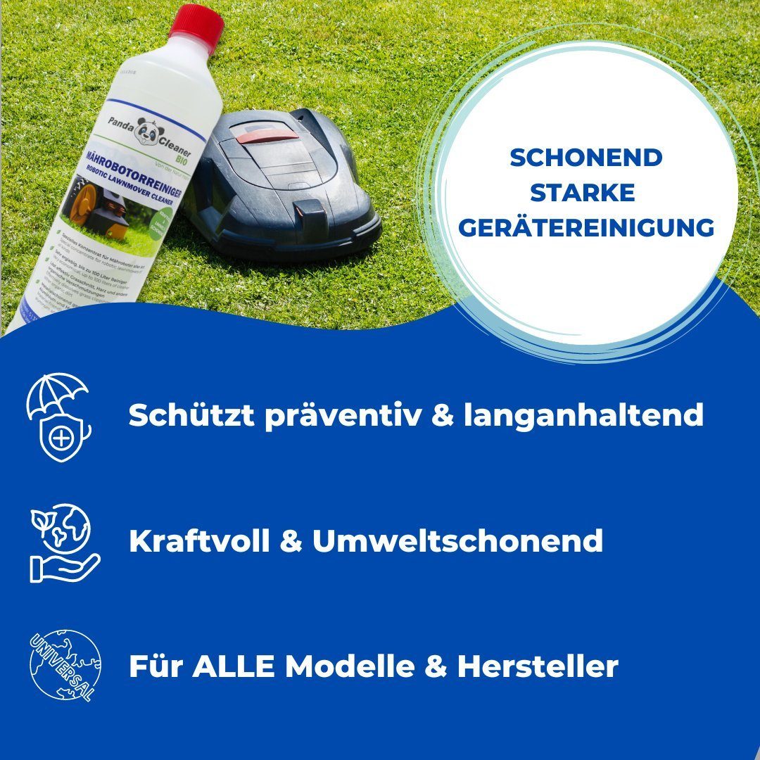 PandaCleaner Rasenmähroboter Reiniger - Rasenmäher Reinigungsmittel Reinigungskonzentrat (1l)