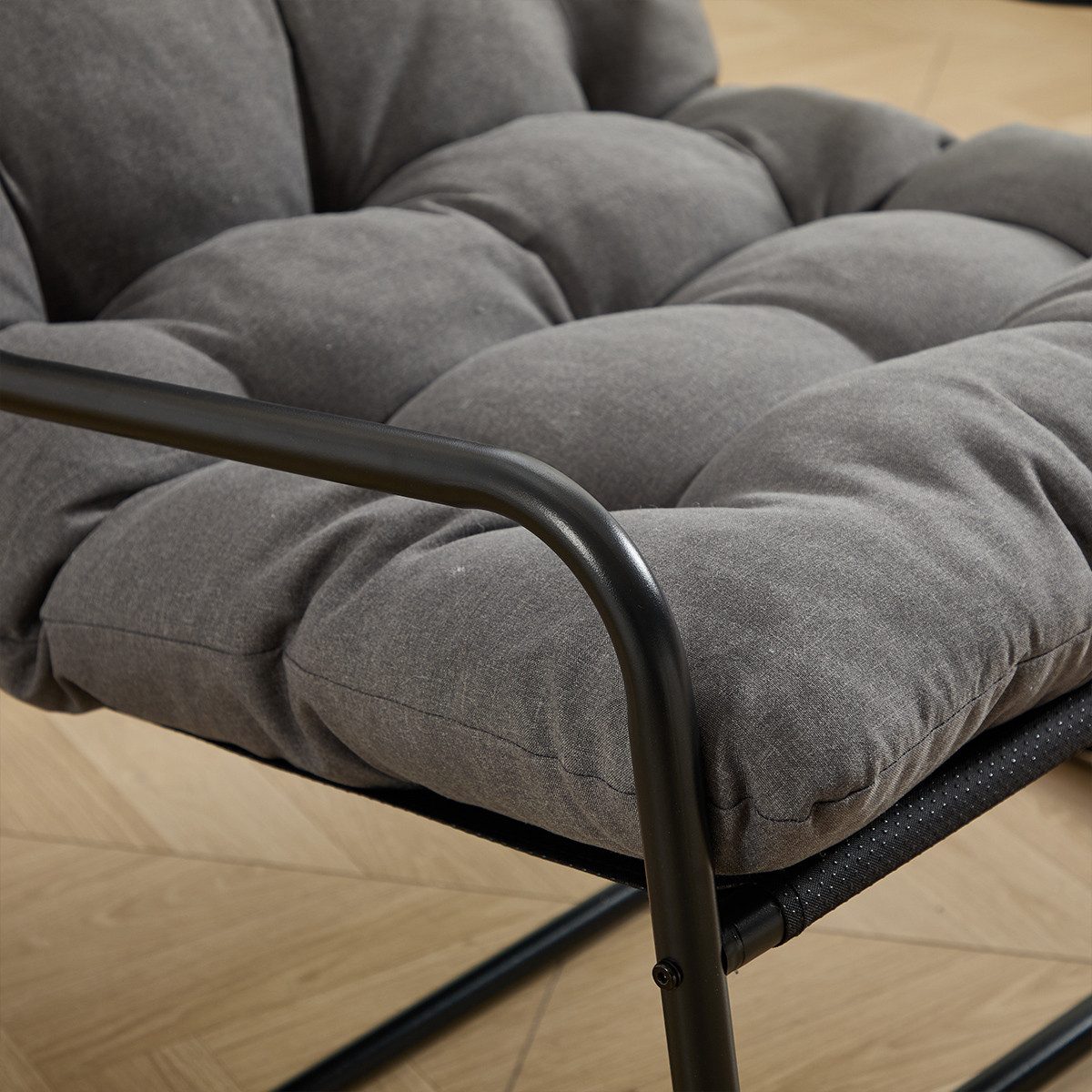 XDeer Schaukelstuhl Schaukelstuhl mit Bequemes Kissen Relaxsessel Freizeitstuhl, für Wohnzimmer Schlafzimmer Lesezimmer