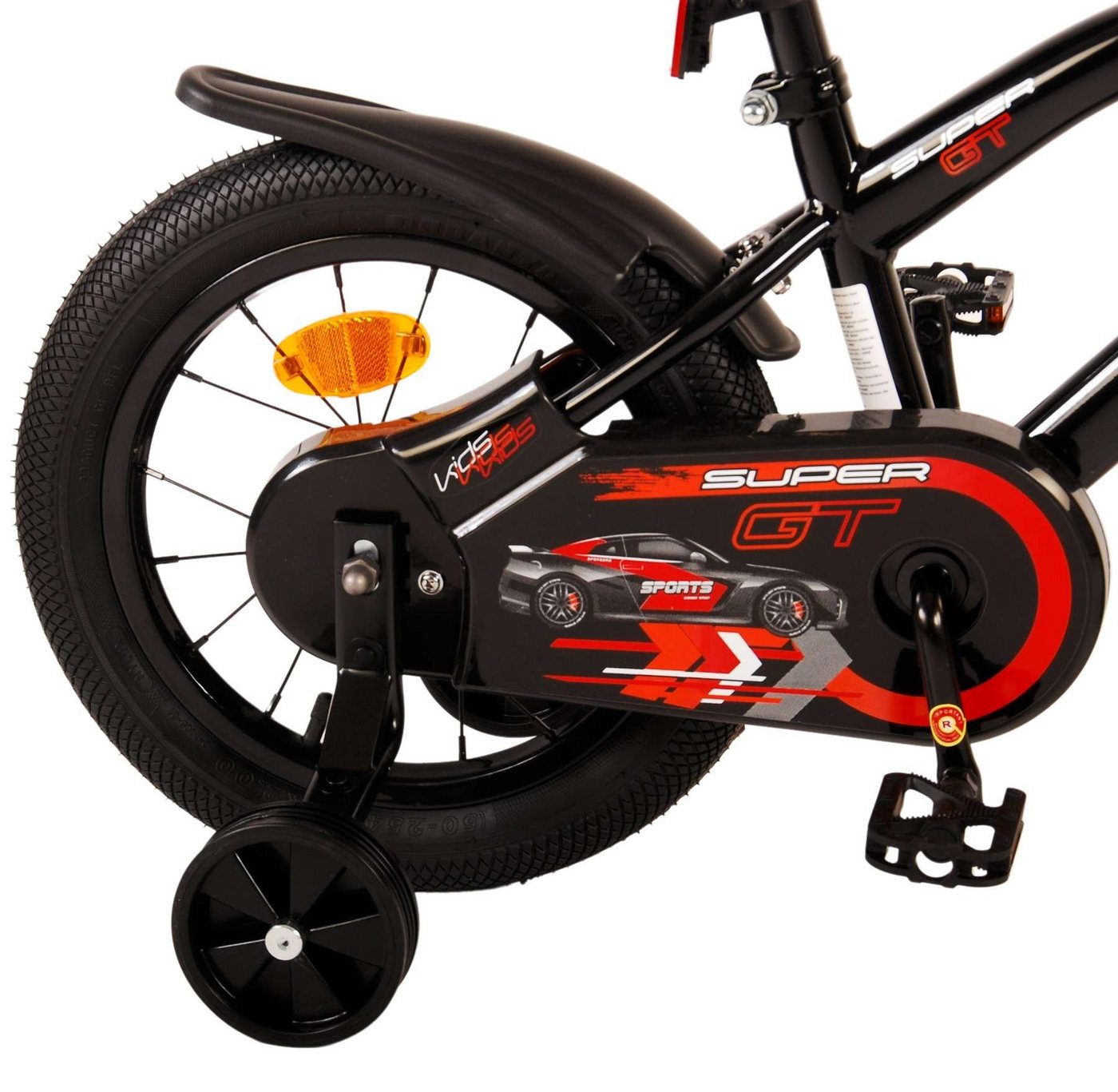 Thumbnail - Volare Kinderfahrrad Super GT - Jungen - verschieden Größen und Farben - Rücktrittbremse, bis 60 kg, 85% zusammengebaut,...