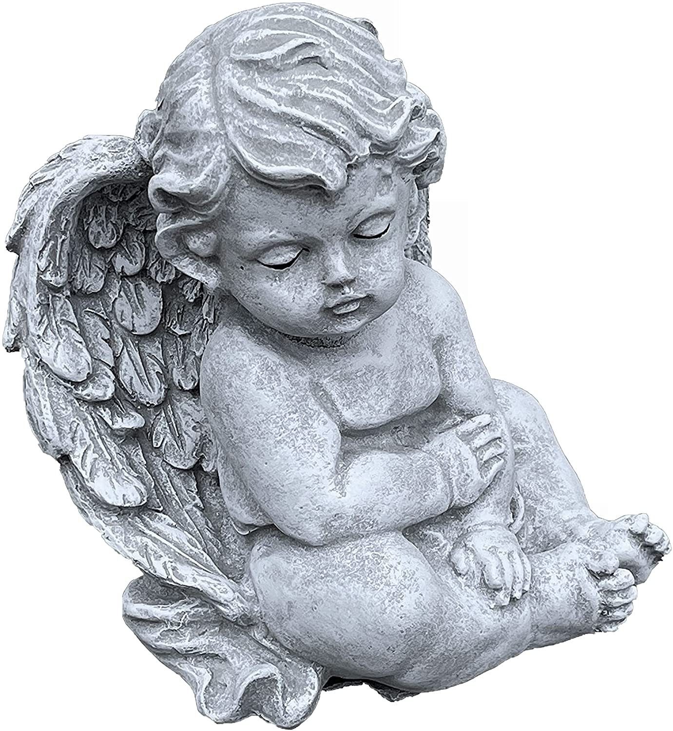 Stone and Style Engelfigur Steinfigur Engelfigur sitzendes Engelchen