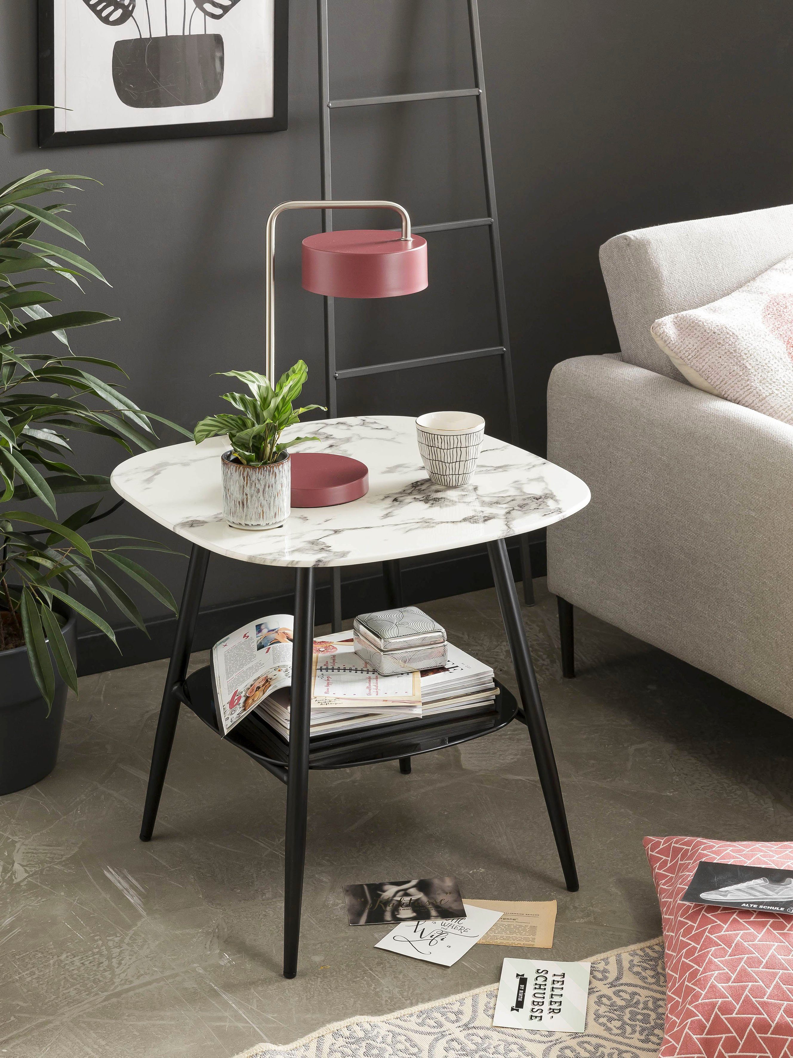 INOSIGN Beistelltisch Alannah, Tischplatte in Marmoroptik