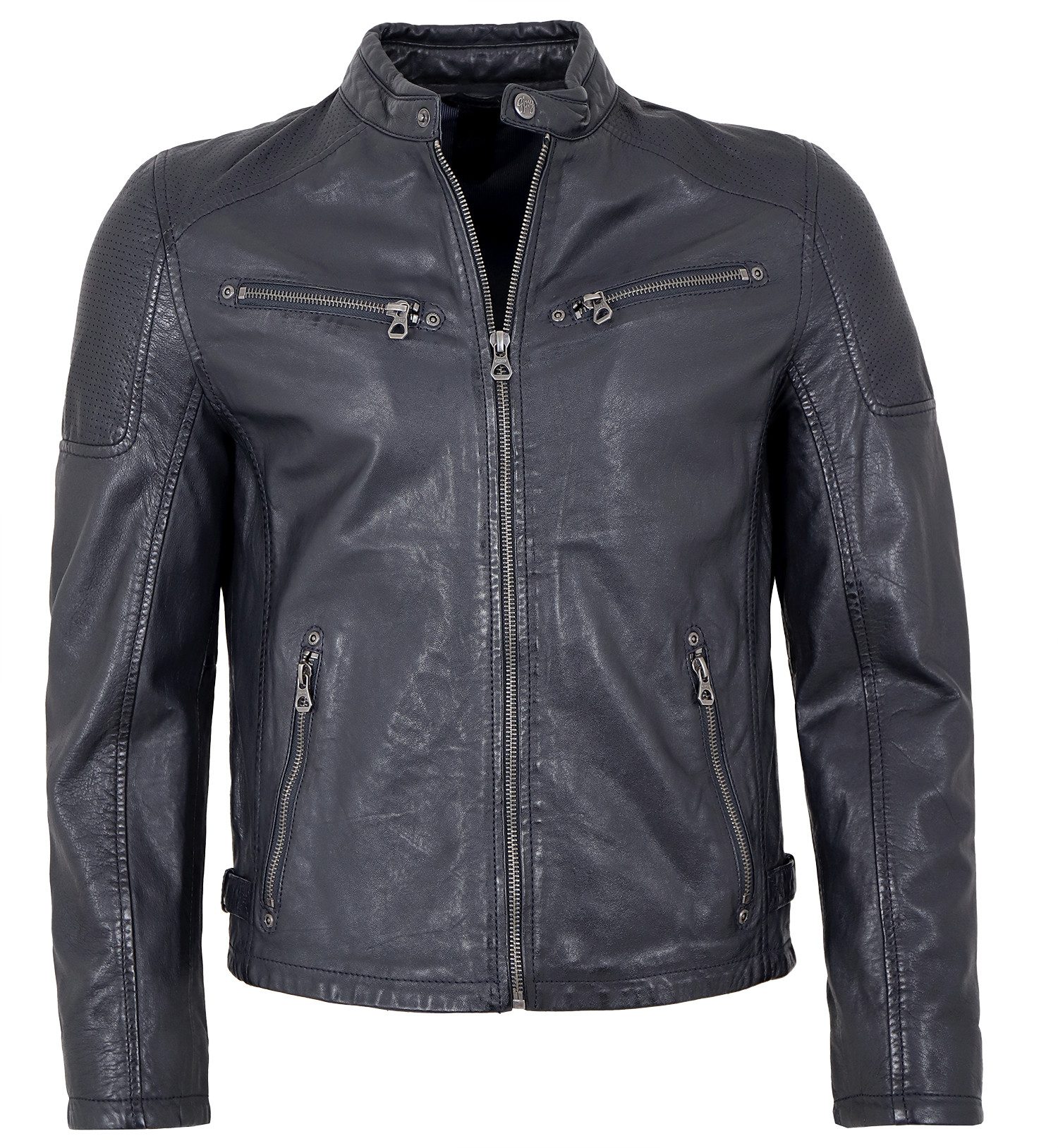 Gipsy by Mauritius Lederjacke Marc Gipsy - Herren Lederjacke Lammnappa navy günstig online kaufen
