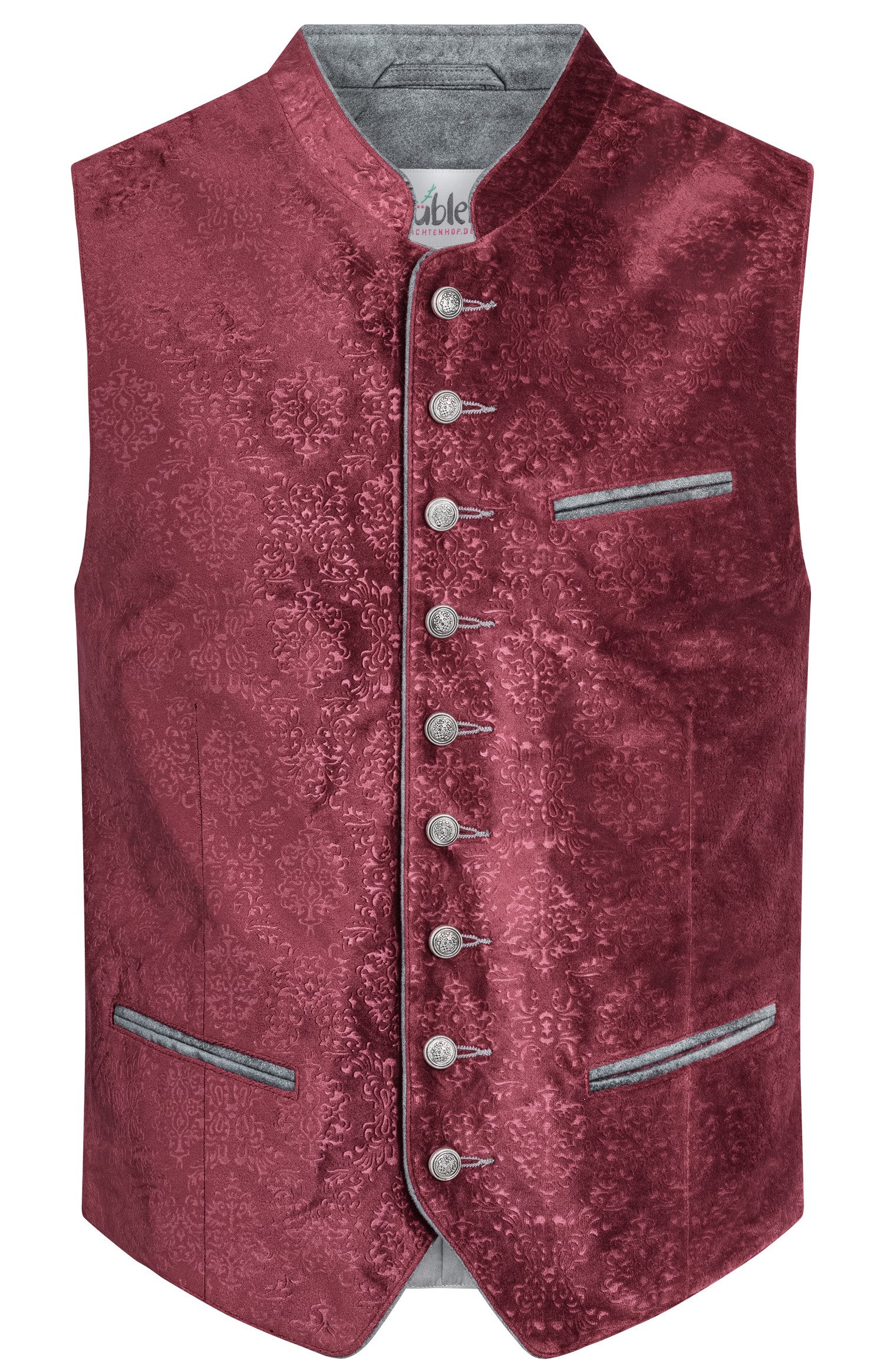 Nübler Trachtenweste Trachtengilet Kilian in Weinrot von Nübler