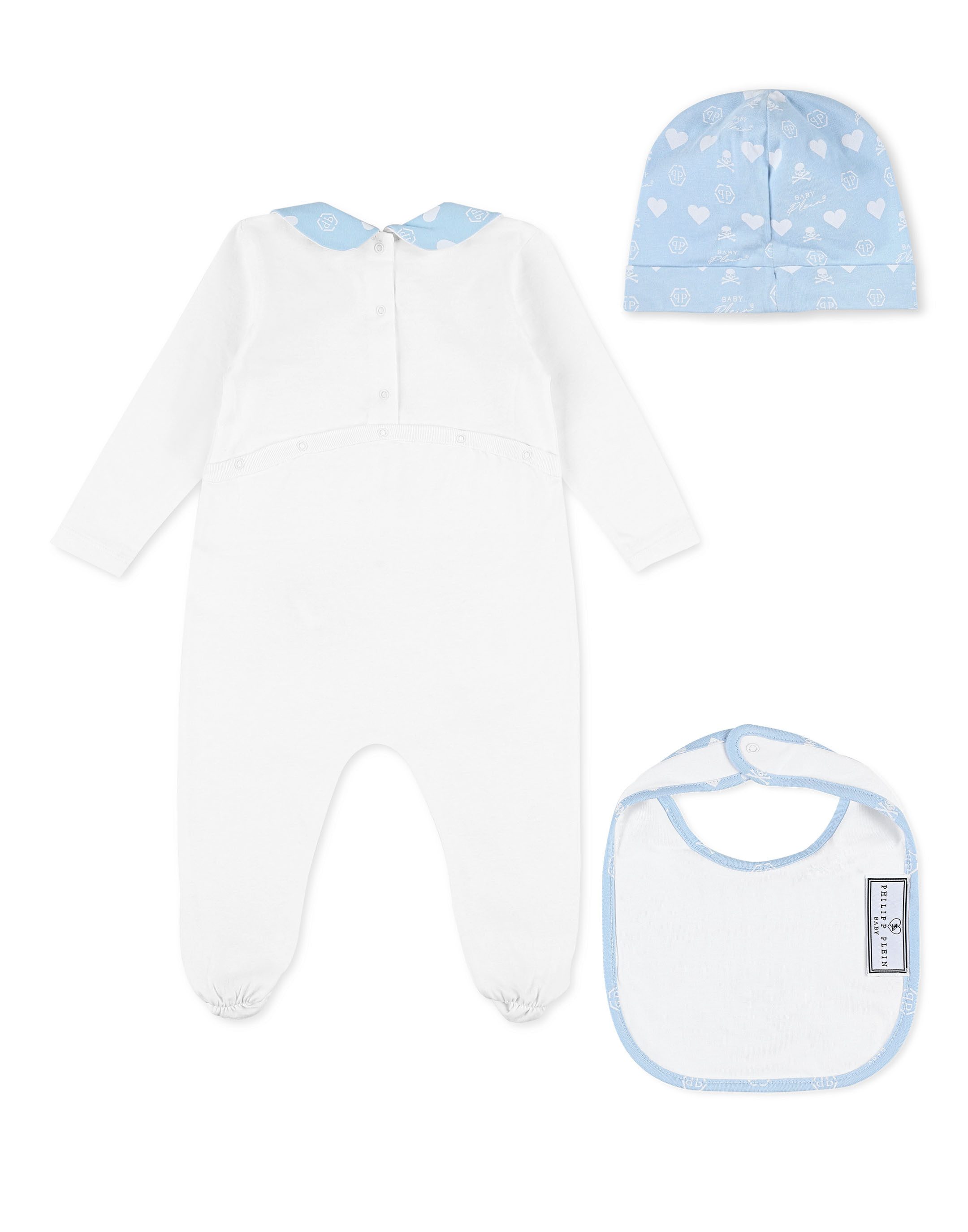 PHILIPP PLEIN Kinderanzug Body/Mütze/Lätzchen
