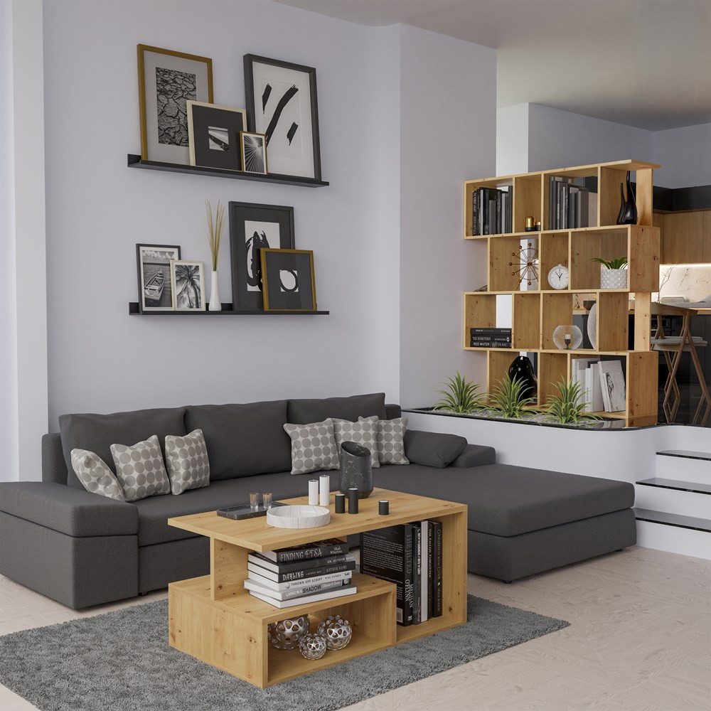 Raumhirsch Furniture Standregal Regal, Standregal, Bücherregal mit Fächern, Maße 59,5 x 30 x 140 cm, einfache Montage, Modulares System, Viel Stauraum, Modernes Design