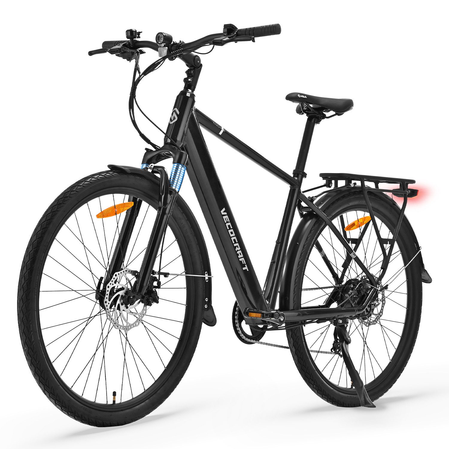 VECOCRAFT E-Bike Cityrad 28Zoll Pedelec 40Nm mit 36V 10.4Ah,100KM,für Damen und Herren EURYBIA, 7 Gang Shimano, Kettenschaltung, Heckmotor, 374,4 Wh, (max. Belastung 150 kg, Aluminiumrahmen, LCD-Display), Trekkingrad,Pedelec mit Scheibenbremse, StVZO,E-Cityrad