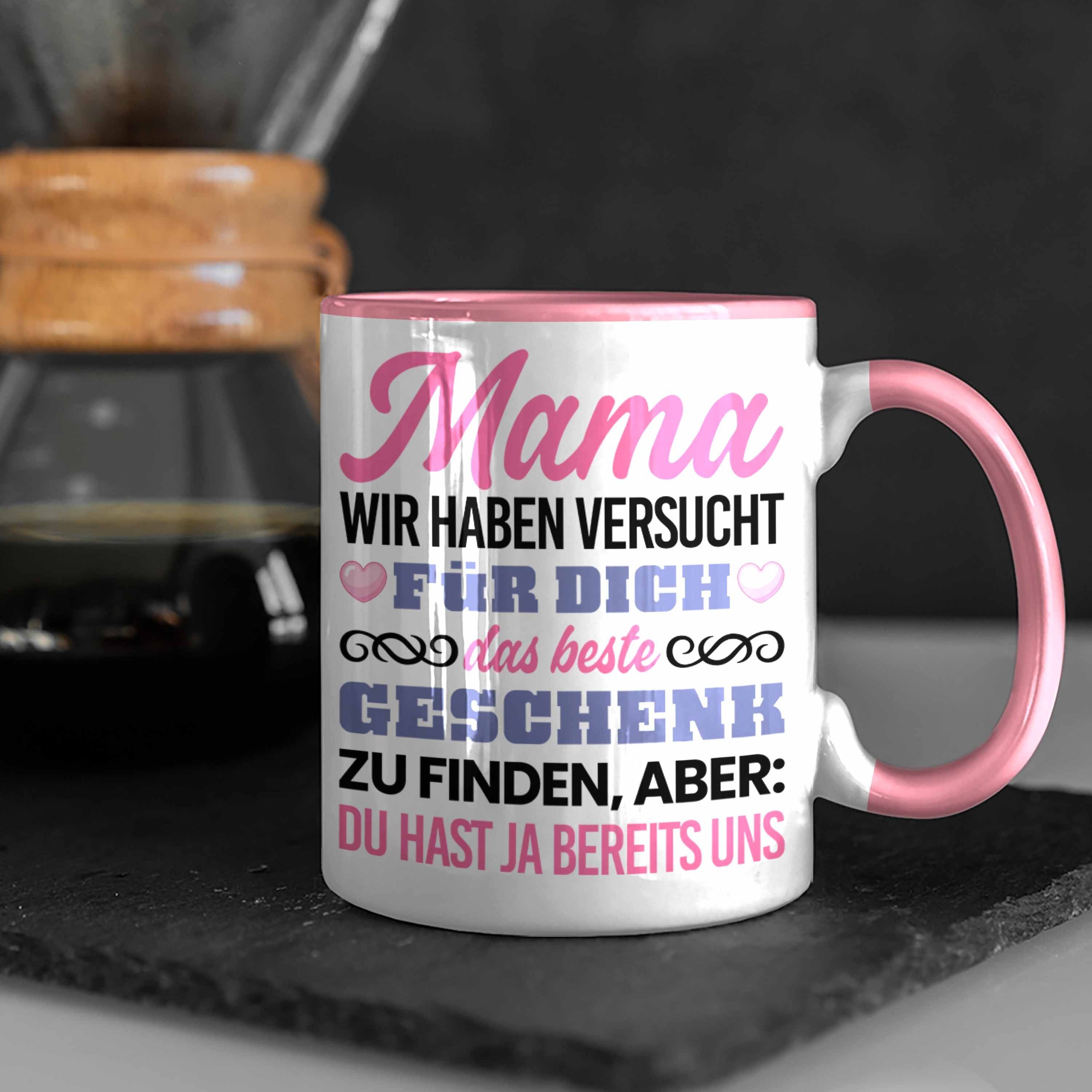 Trendation Tasse Mama Tasse Geschenk Muttertag Weihnachten Rosa Geburtstag Geschenkidee zum