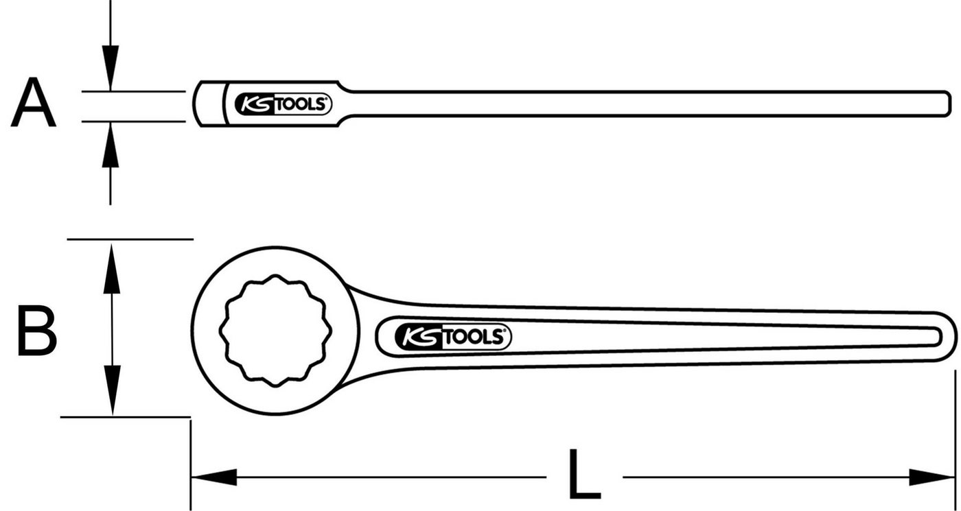 Thumbnail - KS Tools Ringschlüssel Einringschlüssel, gerade, 39 mm