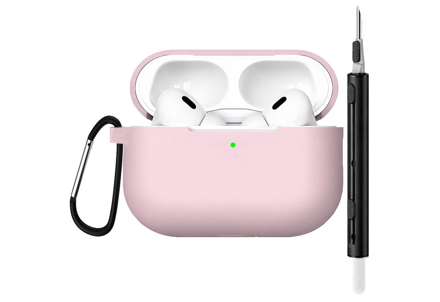 CoolGadget Kopfhörer-Schutzhülle für AirPods Pro 3 Silikon, Stoßfest Clip Karabiner kabelloses laden Case Schutz Cover