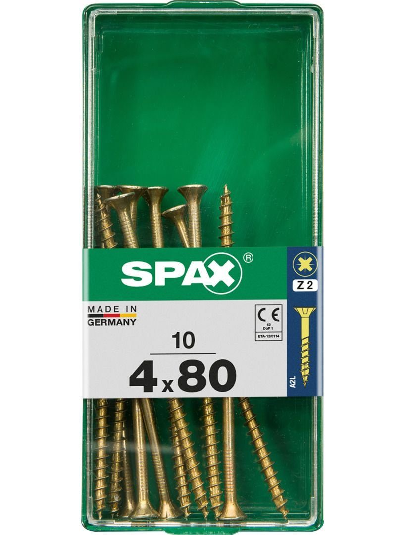 SPAX Holzbauschraube Spax Universalschrauben 4.0 x 80 mm PZ 2 - 10 Stk.