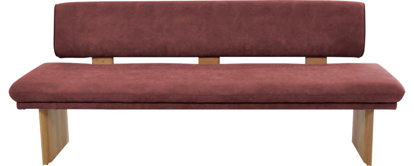 K+W Komfort & Wohnen Polsterbank Longbeach (1-St), Spitzkissenoptik im Sitz, wahlweise in der Breite 204cm oder 224cm