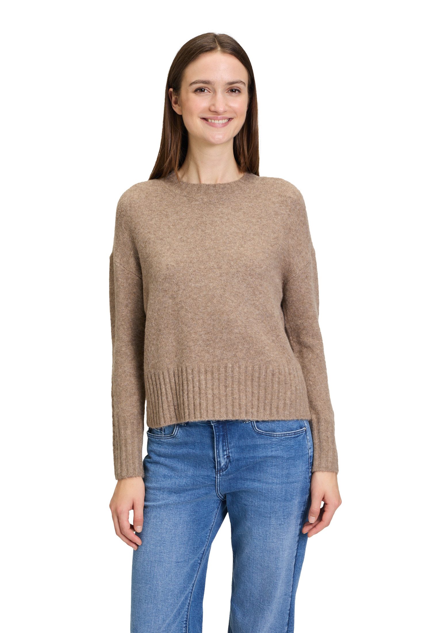 Strickpullover Cartoon Strickpullover mit Rundhalsausschnitt