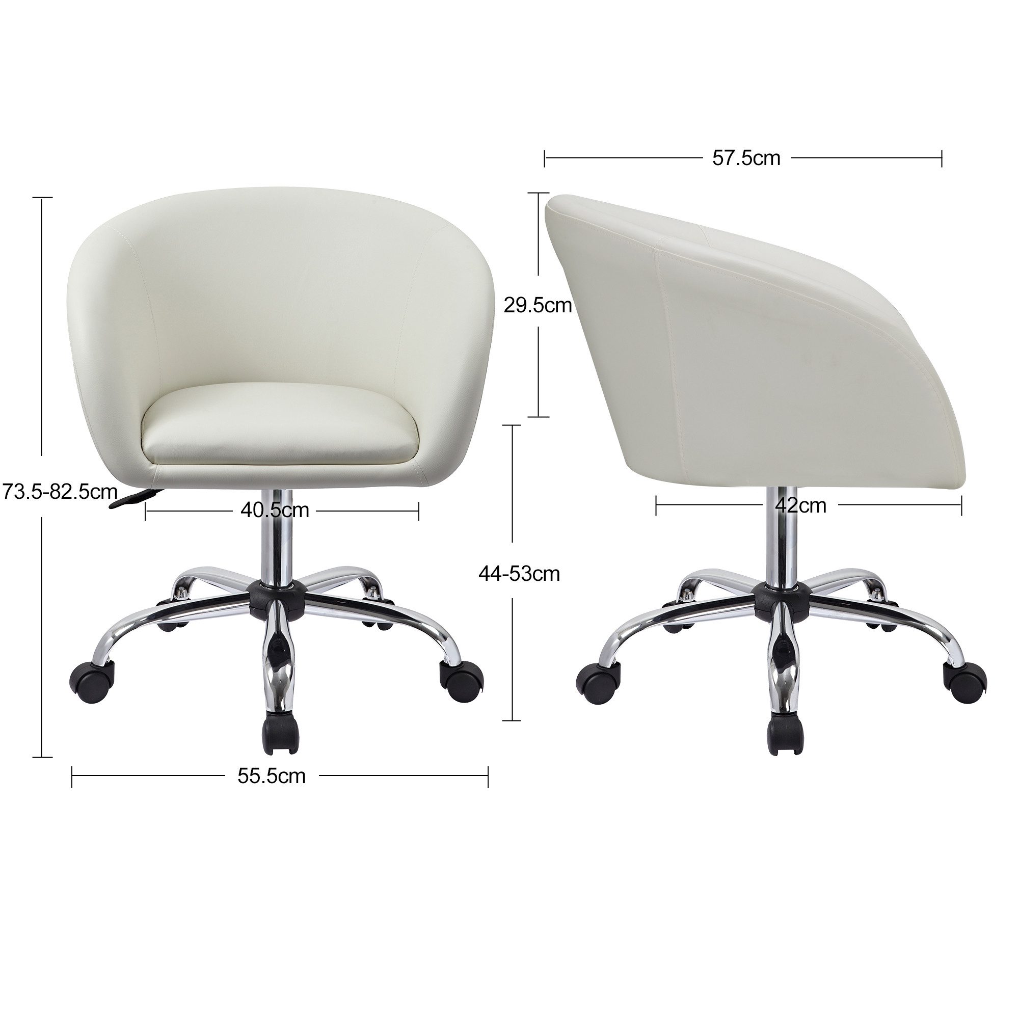 Duhome Hocker, Rollhocker Arbeitshocker Kunstleder Bürostuhl günstig online kaufen