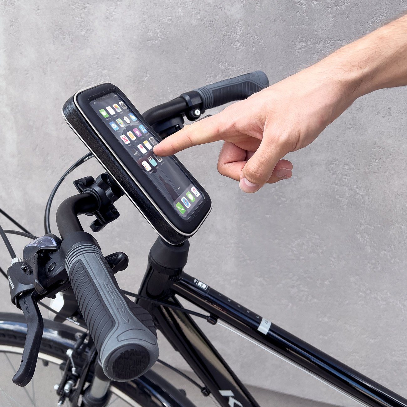 Wozinsky Smartphone-Halterung Smartphonehalterung für Fahrrad, Motorrad, Roller schwarz – Bild 4 von 5