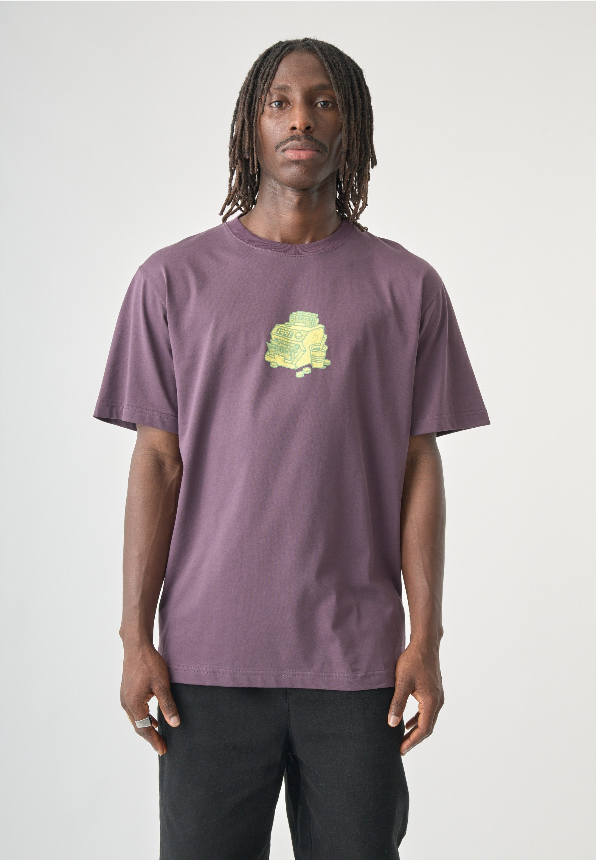 Cleptomanicx T-Shirt mit coolem Front- und Rückenprint