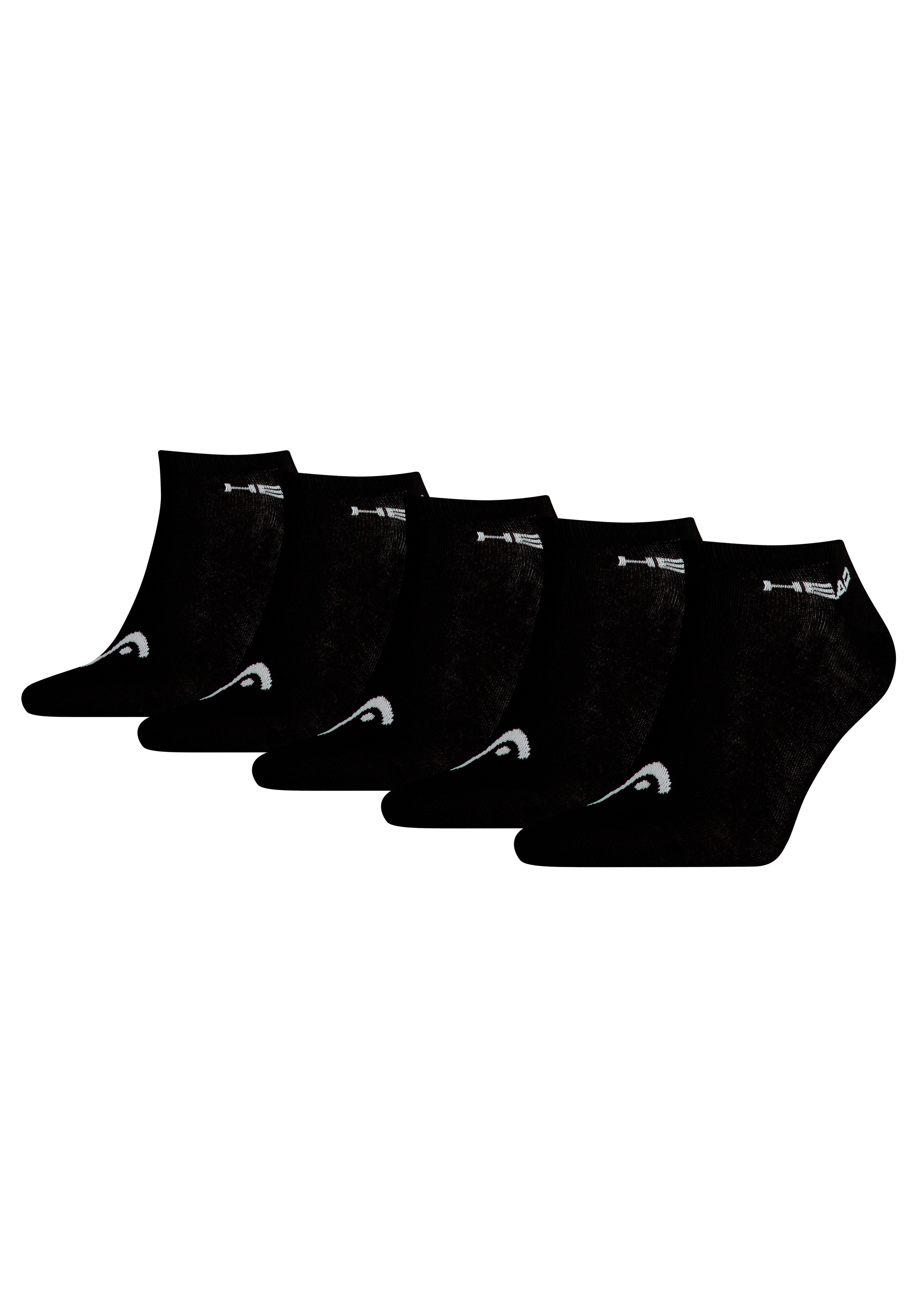 Head Bündchen Sneakersocken (5-Paar) schwarz mit am Logoschriftzug