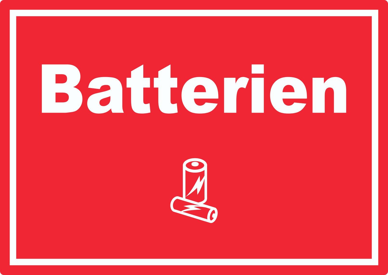 HB-Druck Aufkleber Batterien Mülltrennung Aufkleber Text Symbol AA AAA, wetterfest, UV-beständig, kratzfest