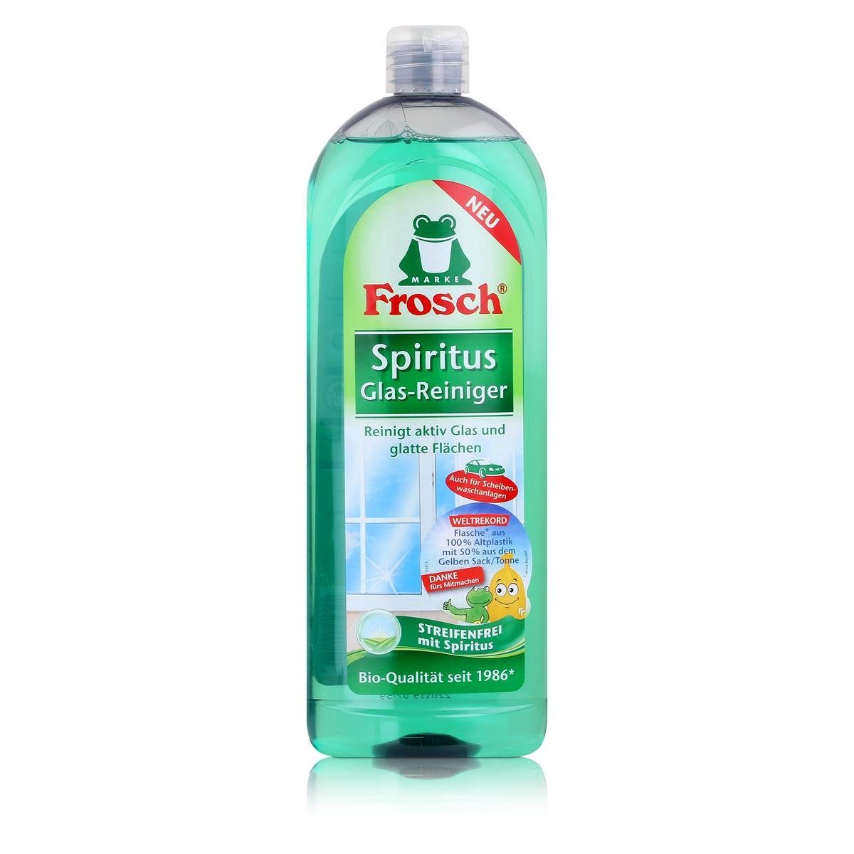 FROSCH Frosch Spiritus Glas-Reiniger 750ml für Glas und glatte Flächen (1er  P Glasreiniger