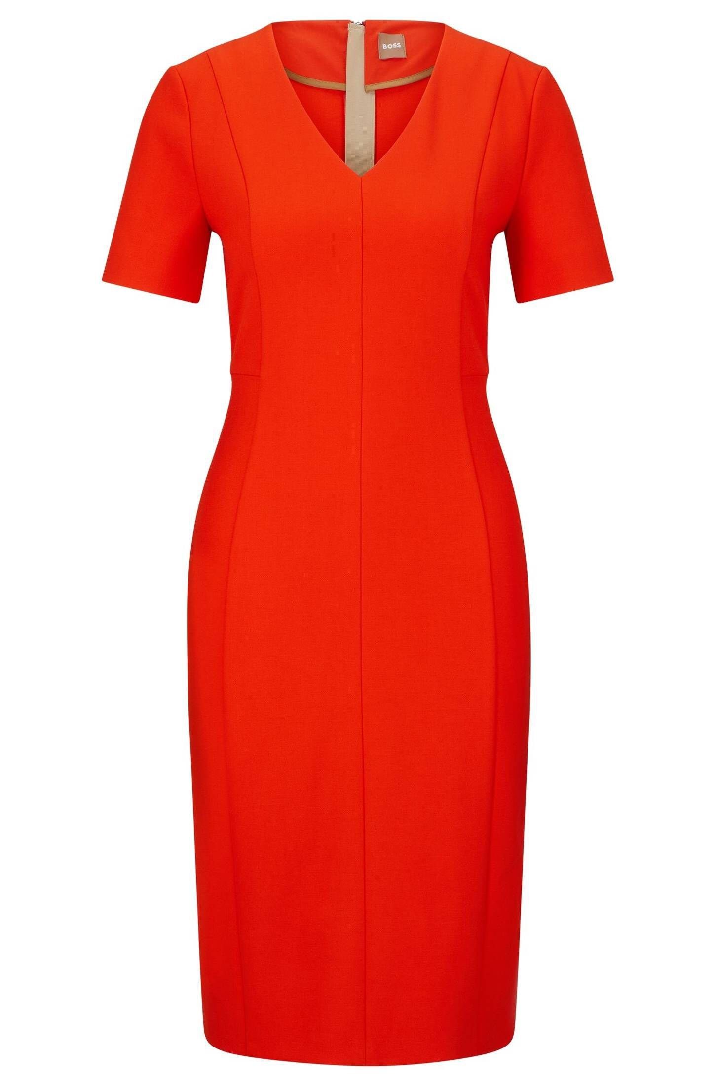 BOSS Cocktailkleid Damen Kleid DAMAISA (1-tlg) orange (33)