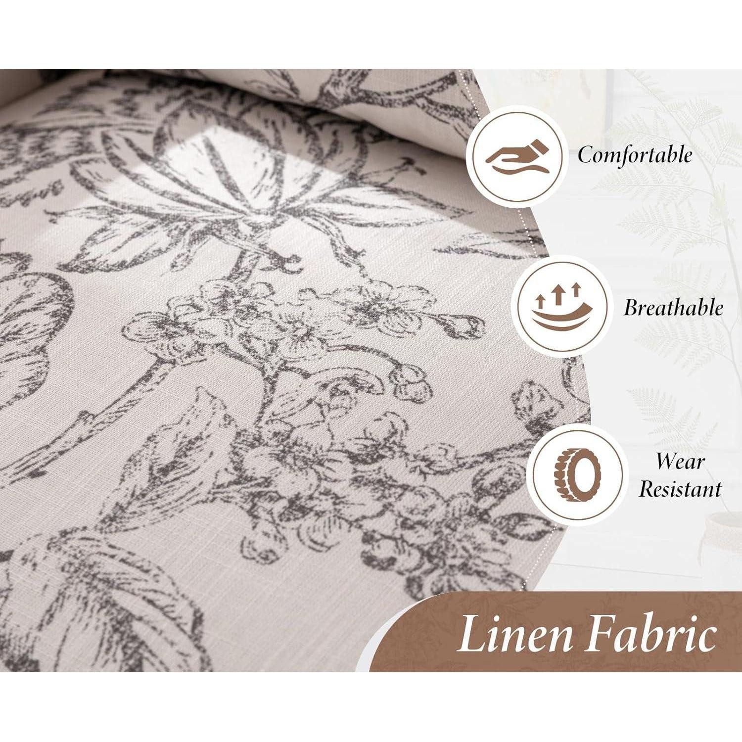 LuxusKollektion Ohrensessel Sessel Ohrensessel Einzelsessel Leinen Holzbeine Armlehne Beige