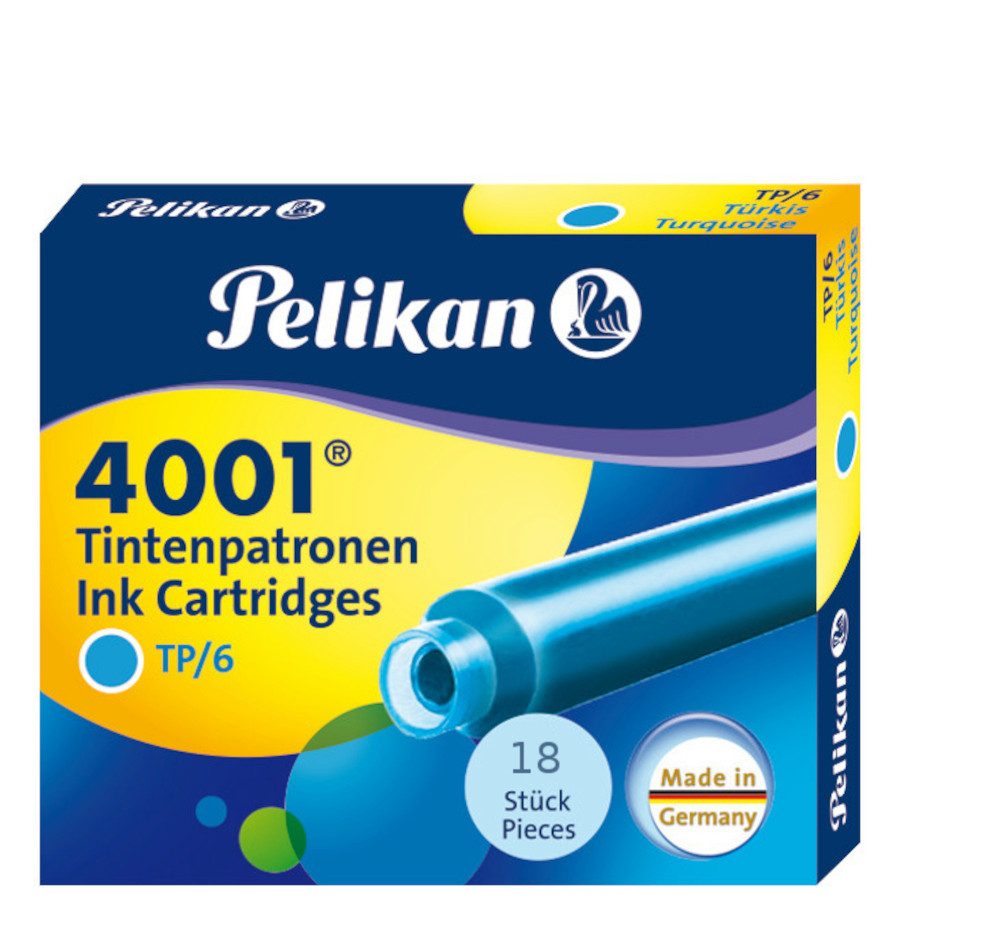 Pelikan 18 Pelikan Tintenpatronen 4001® / Füllerpatronen / Farbe: türkis Tintenpatrone