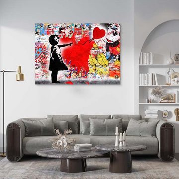ArtMind XXL-Wandbild FLYING LOVE, Premium Wandbilder als Poster & gerahmte Leinwand in verschiedenen Größen, Wall Art, Bild, Canvas