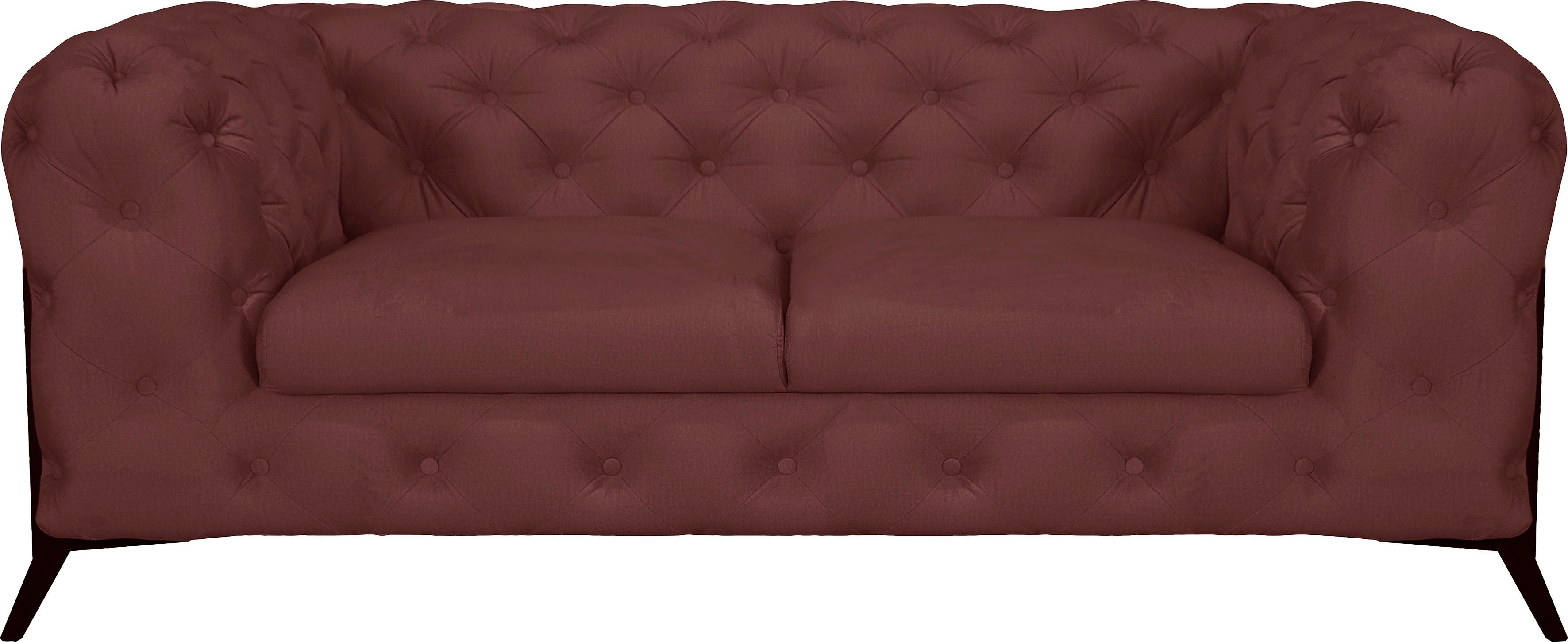 Leonique Chesterfield-Sofa Amaury, aufwändige Knopfheftung, moderne Chesterfield Optik, Fußfarbe wählbar