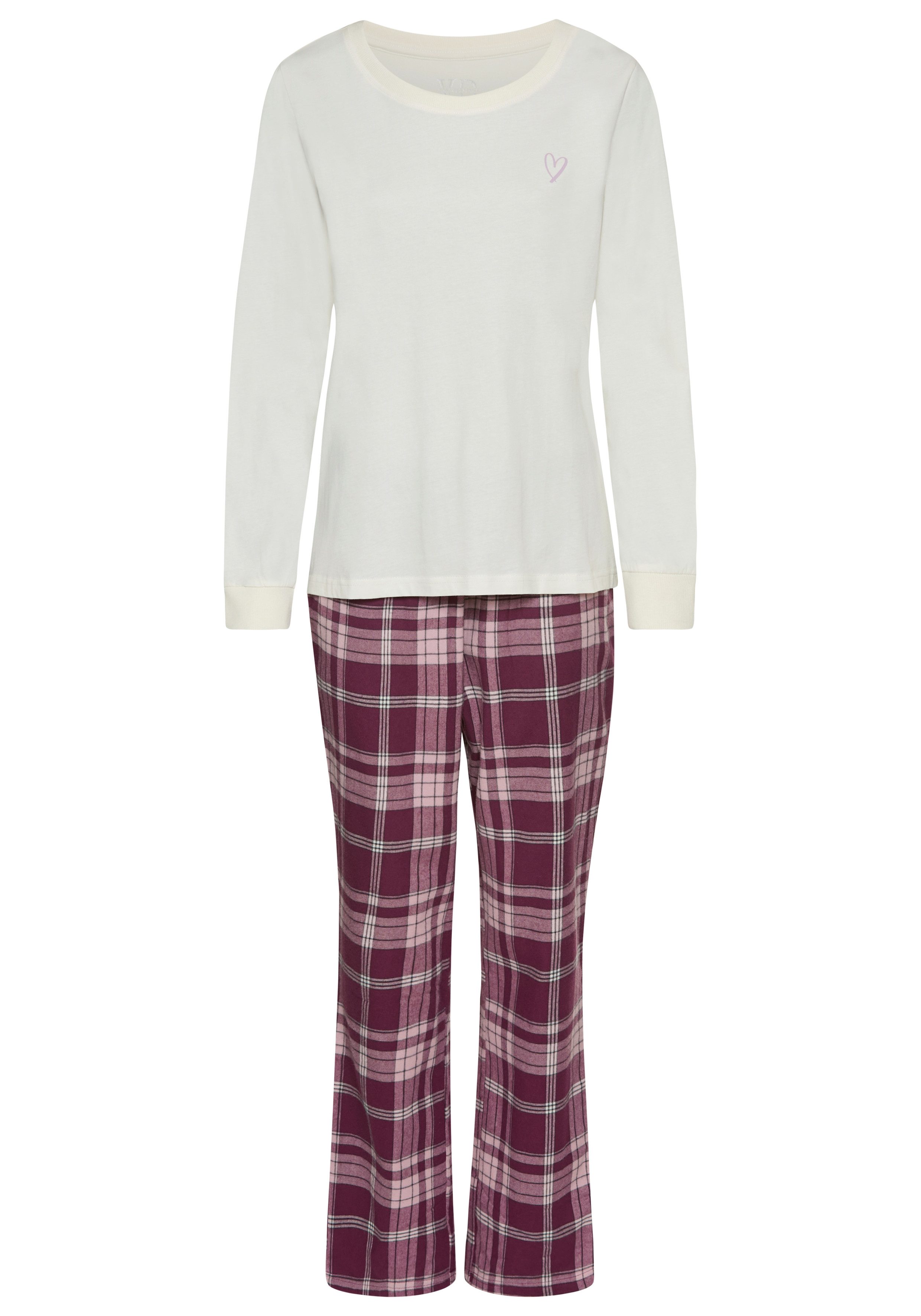 Vivance Dreams by Lascana Pyjama (Set, 2 tlg) in schöner Flanellqualität. Reduzierter Preis € 34,99. Unverbindliche Preisempfehlung € 44,99