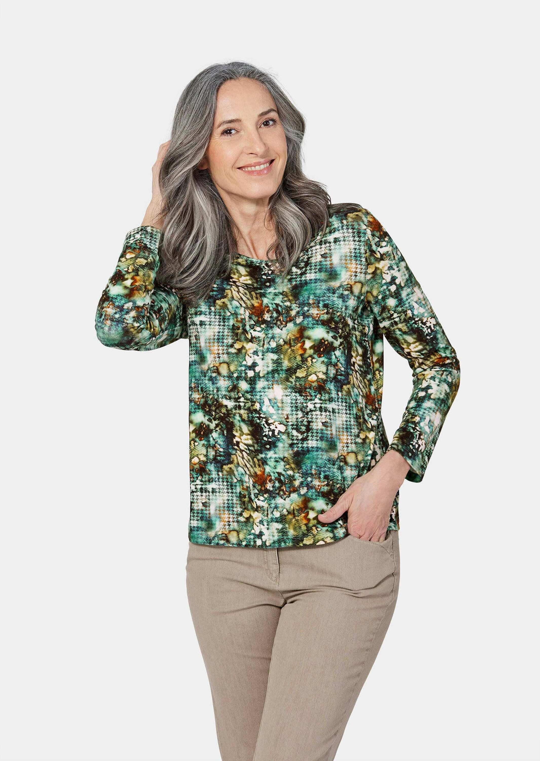 Print-Shirt Langarmshirt mit Druck