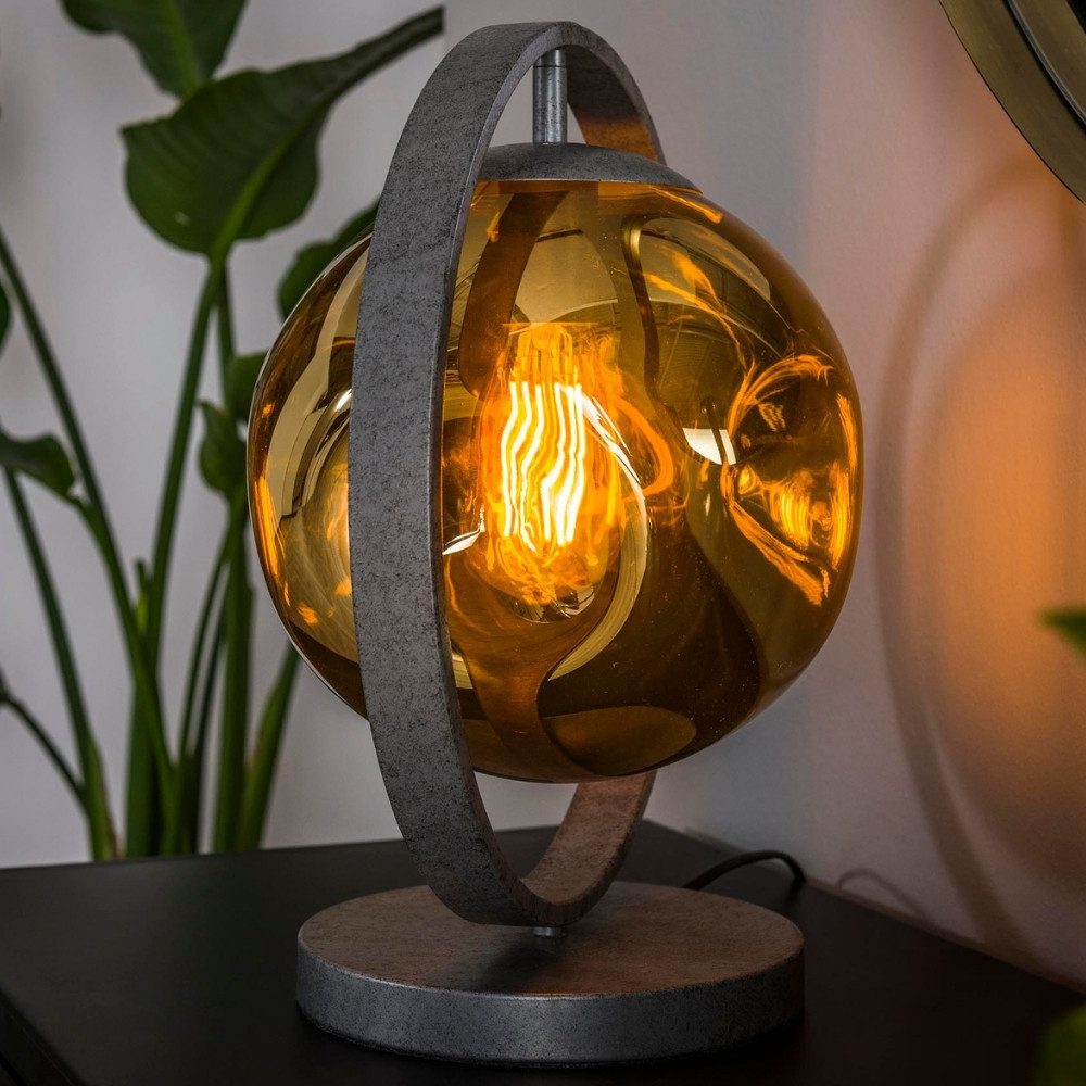 famlights Tischleuchte famlights, Tischleuchte Leonora in Altsilber und Ber günstig online kaufen