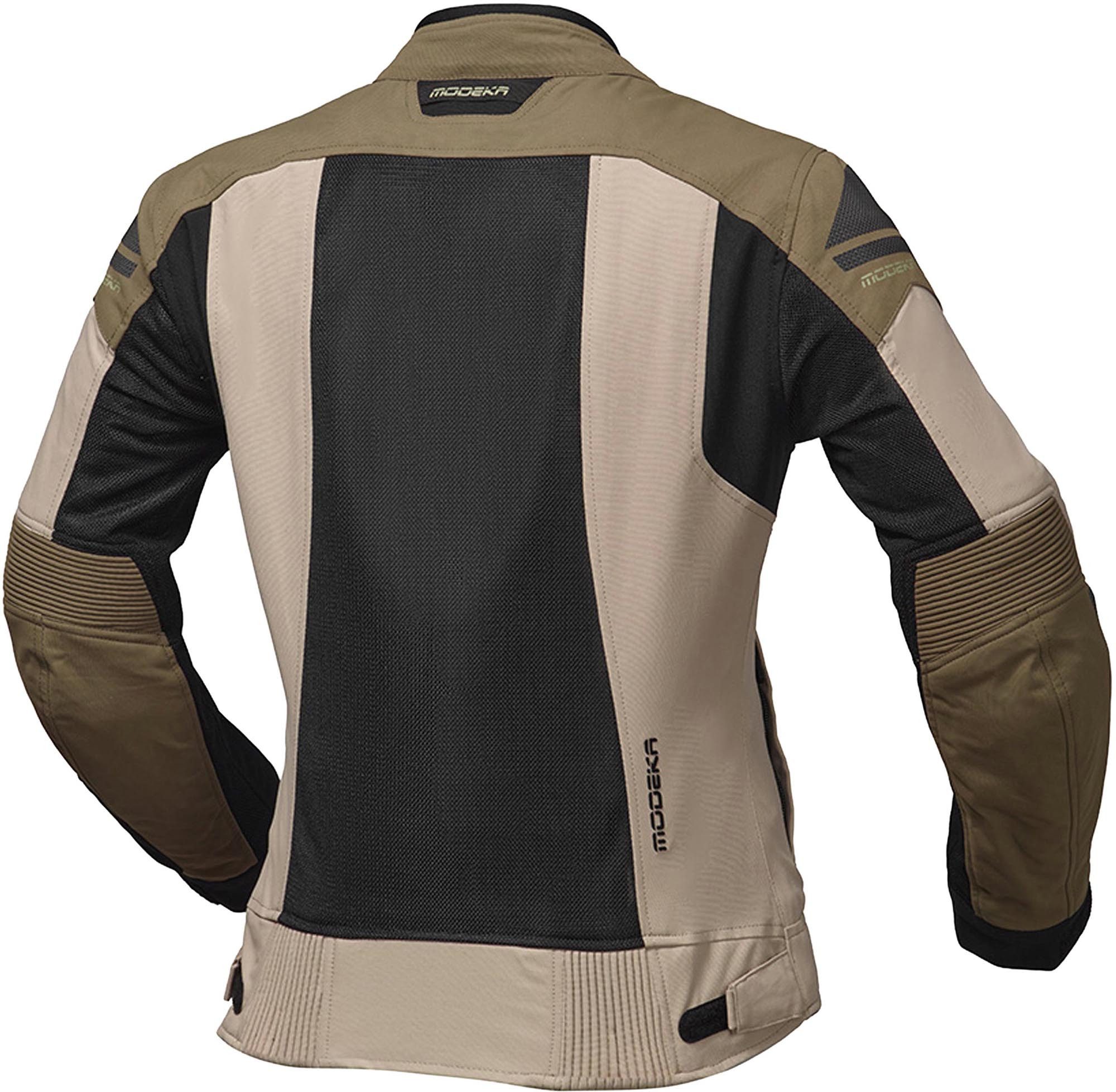 Modeka Motorradjacke Khao Air II wasserdichte Damen Motorrad Textiljacke Airbag vorbereitet,Verbindungsreißverschluss,Ellenbogenprotektore