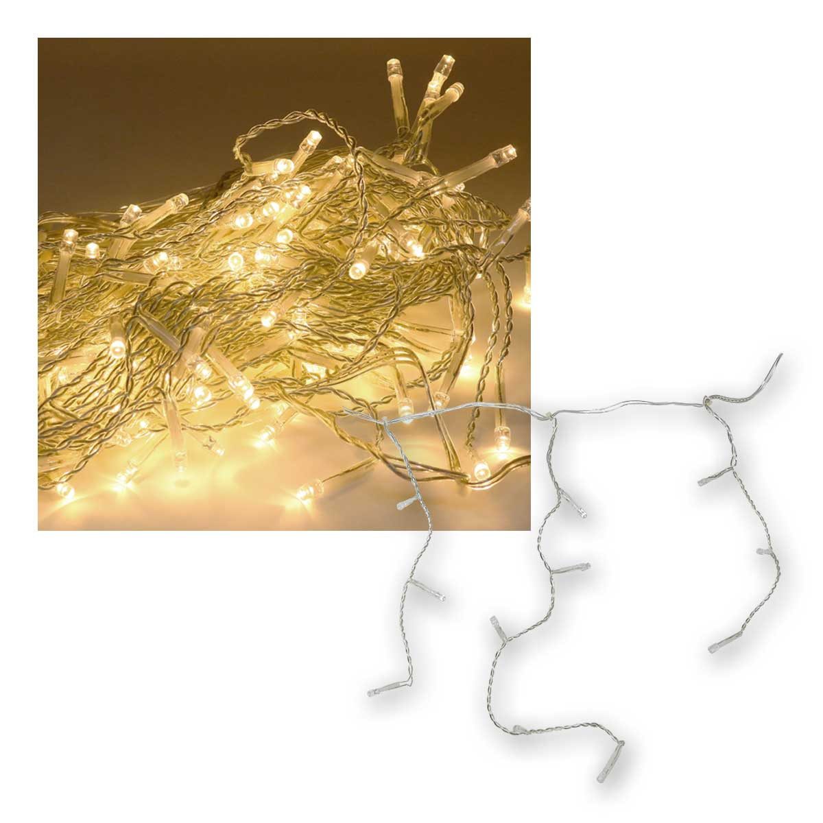 EGB LED-Lichterkette Eisregen Lichterkette 180 LEDs warmweiß, IP44