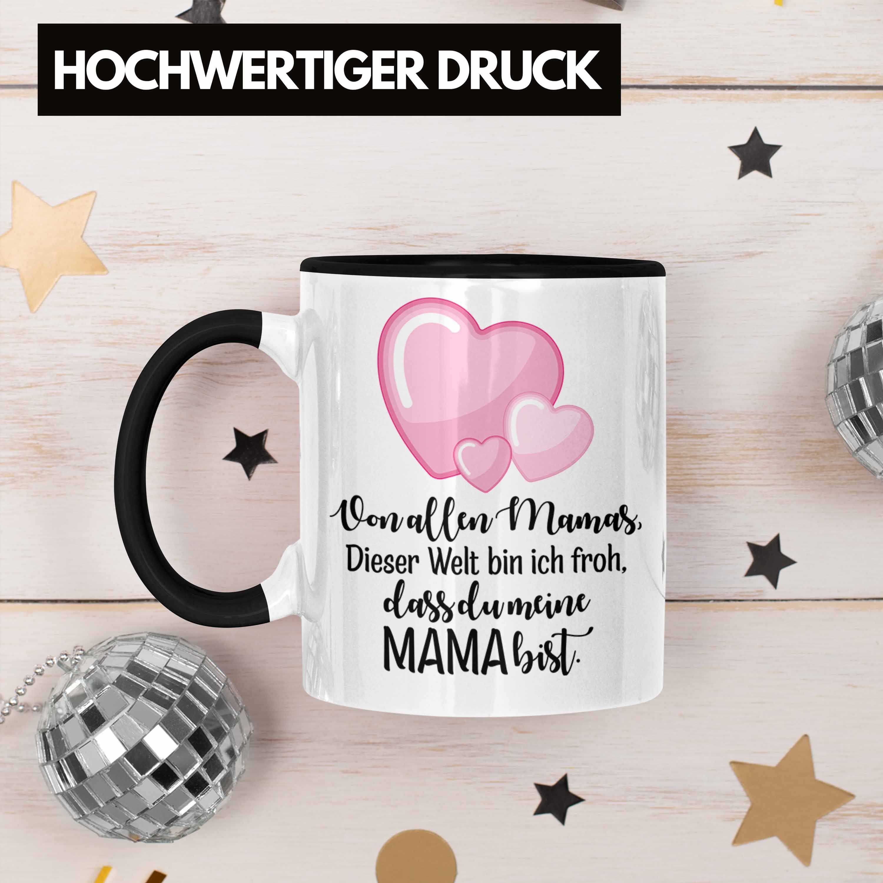 Kaffeetasse Muttertagsgeschenk zum von Muttertag Tasse Tasse Weihnachten Mutter Tochter Geburtstag Geschenke Geschenk Beste Trendation Mama - Schwarz Lustig Trendation