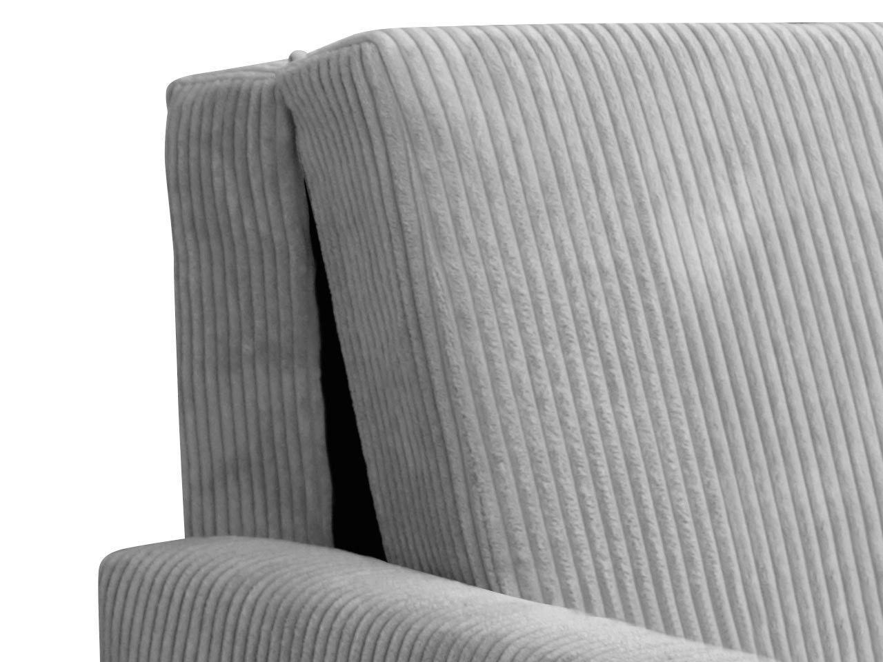 MIRJAN24 Schlafsofa Viva Bis Premium III, mit Bettkasten und Schlaffunktion, inkl. Kissen, Schwarz Metallfüße, Wellenfeder, 3 Sitzer – Bild 5 von 5