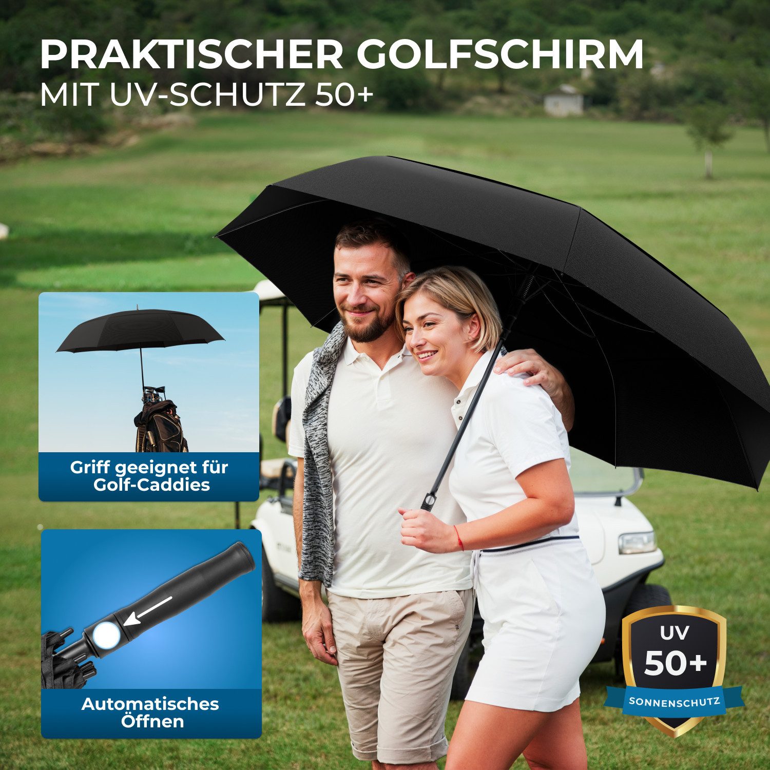 Styngard Golfregenschirm BELFAST, XXL Regenschirm Groß für 2 Personen