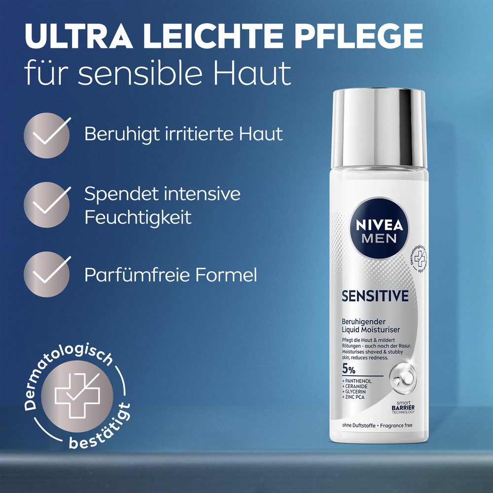 Nivea Men Feuchtigkeitsgel NIVEA MEN Sensitive Beruhigender Liquid Moisturizer