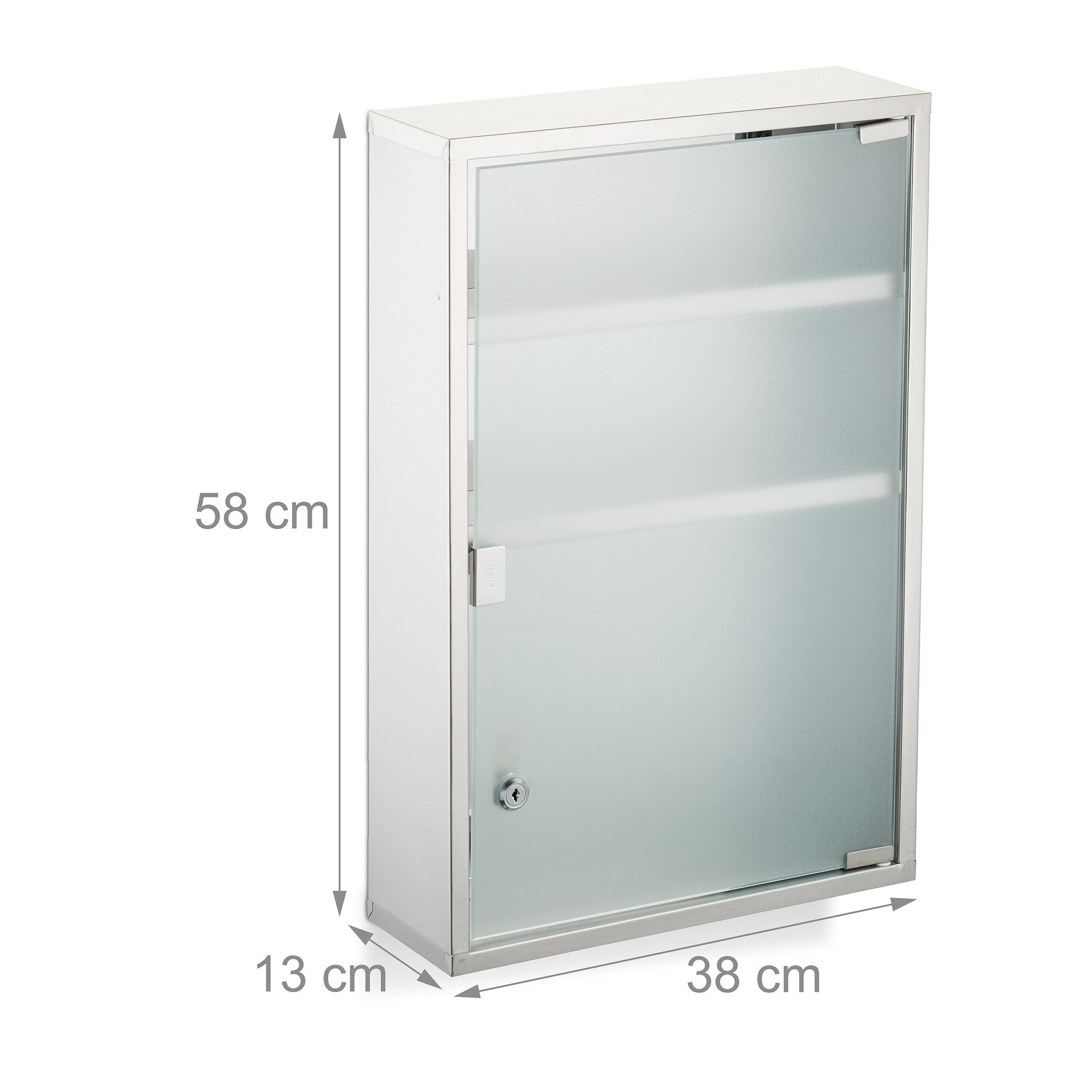 relaxdays Medizinschrank mit Glastür (3-St) – Bild 4 von 5